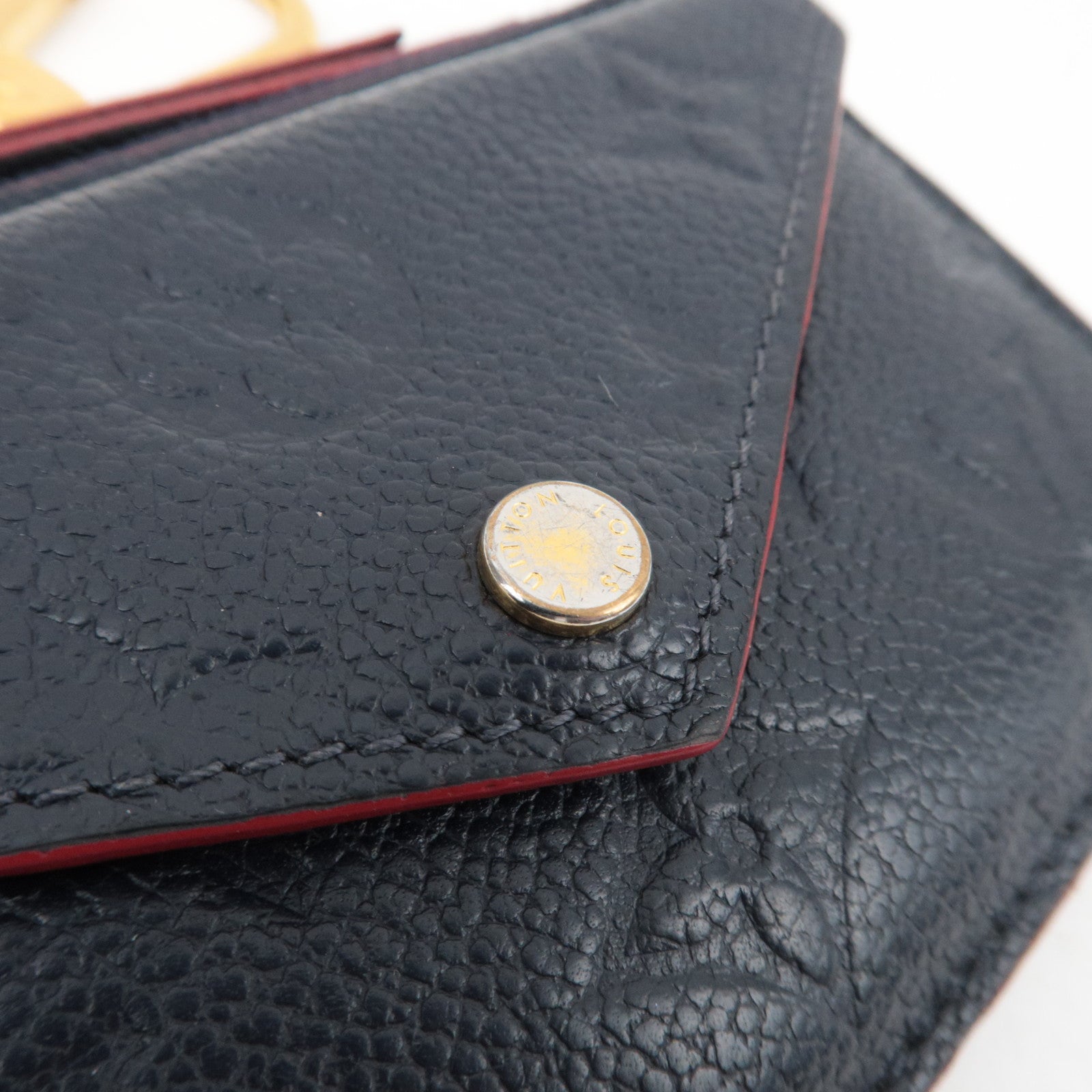 Louis Vuitton Monogram Empreinte Porto Carte Recto Verso Flagment Case Marine Rouge M69420 SP0271 *Box