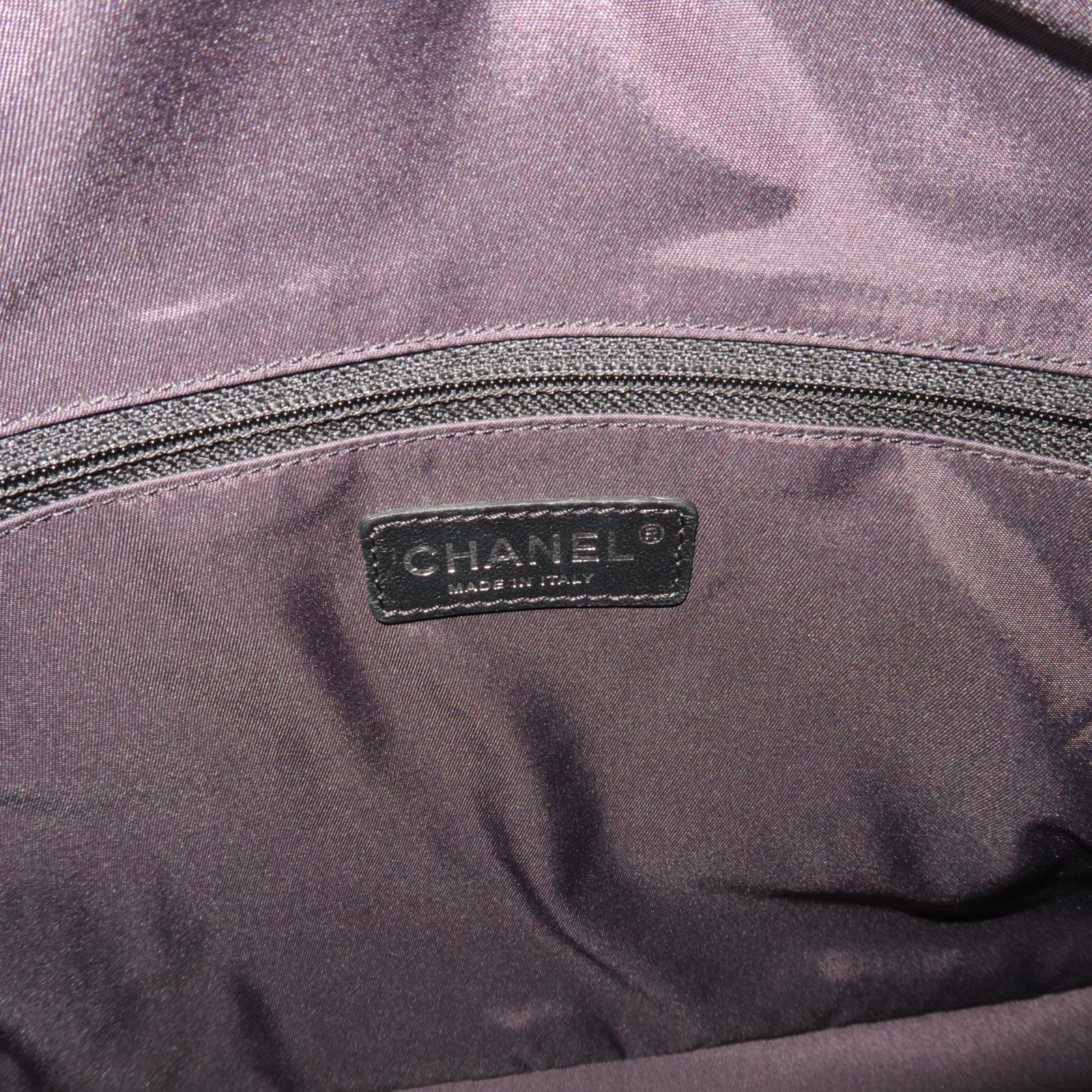 CHANEL Paris Biarritz Tote Bag MM Coated Canvas Leather Black Silver HDW 17789328