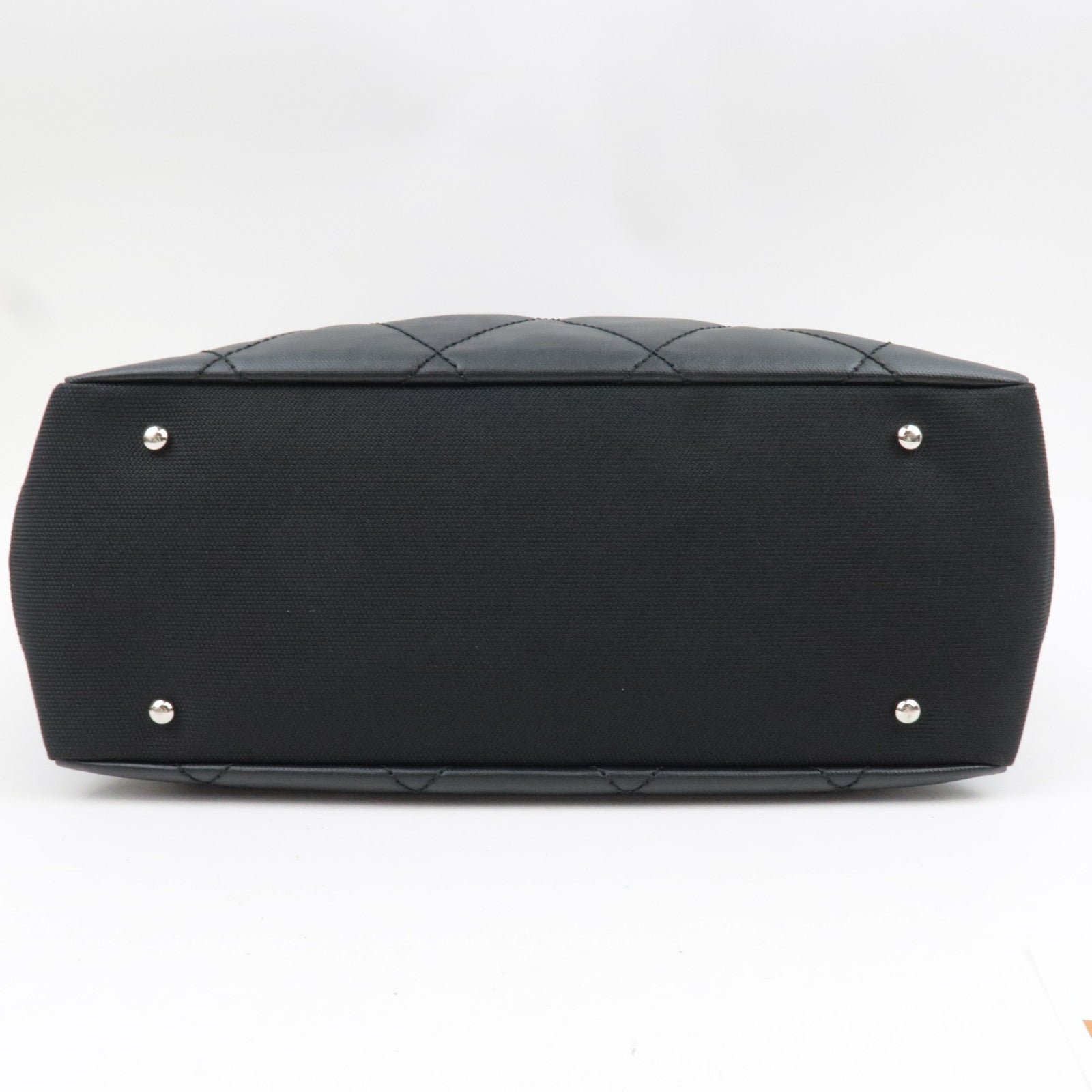 CHANEL Paris Biarritz Tote Bag MM Coated Canvas Leather Black Silver HDW 17789328