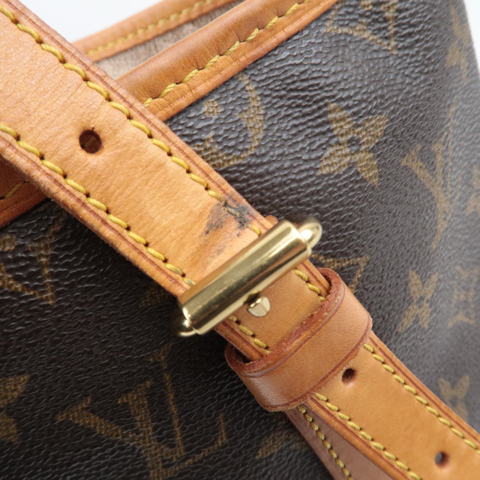 Louis Vuitton Monogram Bucket GM Shoulder Bag M42236 DK2110 *Pouch