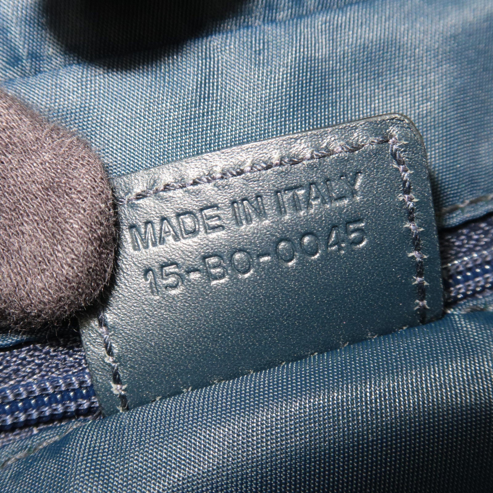 Christian Dior Trotter Tote Bag Canvas Leather Navy *Dust Bag, G Card