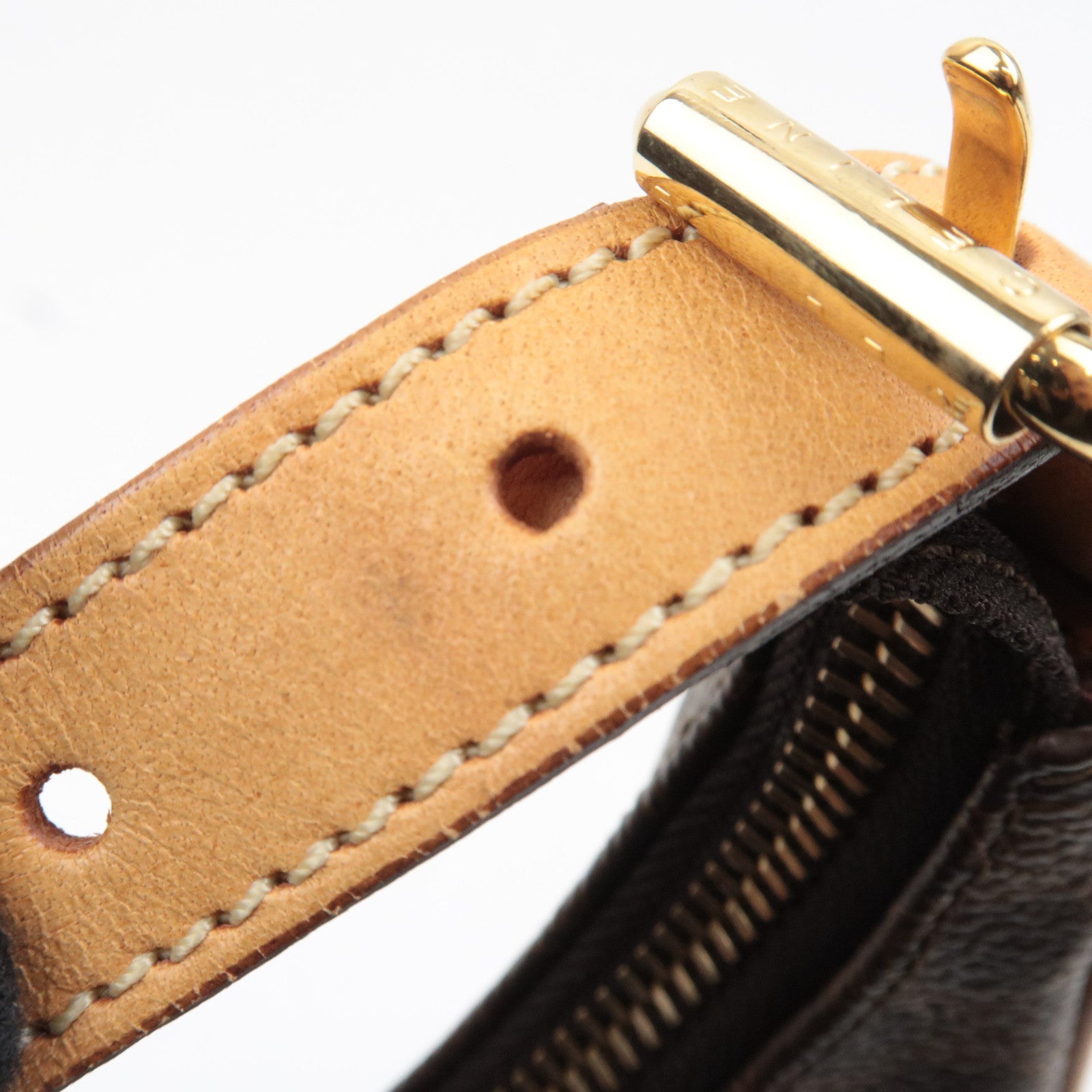 CELINE Macadam PVC Leather Shoulder Bag Brown