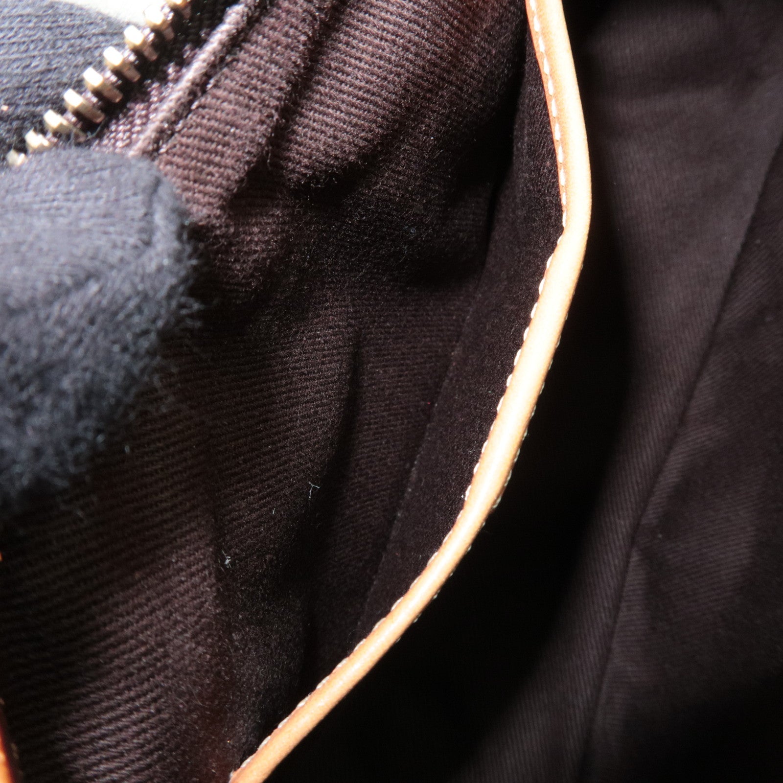 CELINE Macadam PVC Leather Shoulder Bag Brown