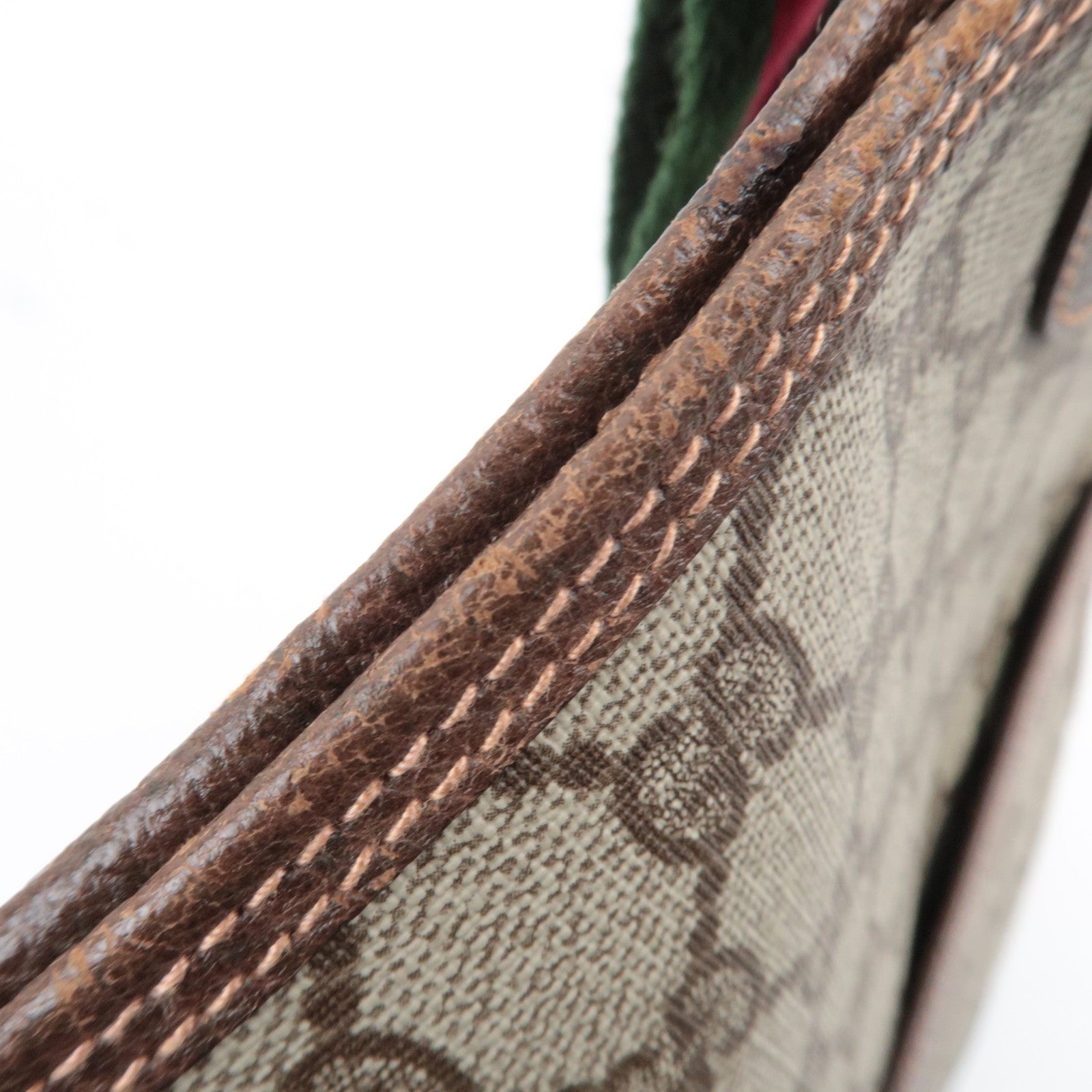 GUCCI Old Gucci Sherry Tote Bag GG Plus Leather Beige Brown 002.39.6487