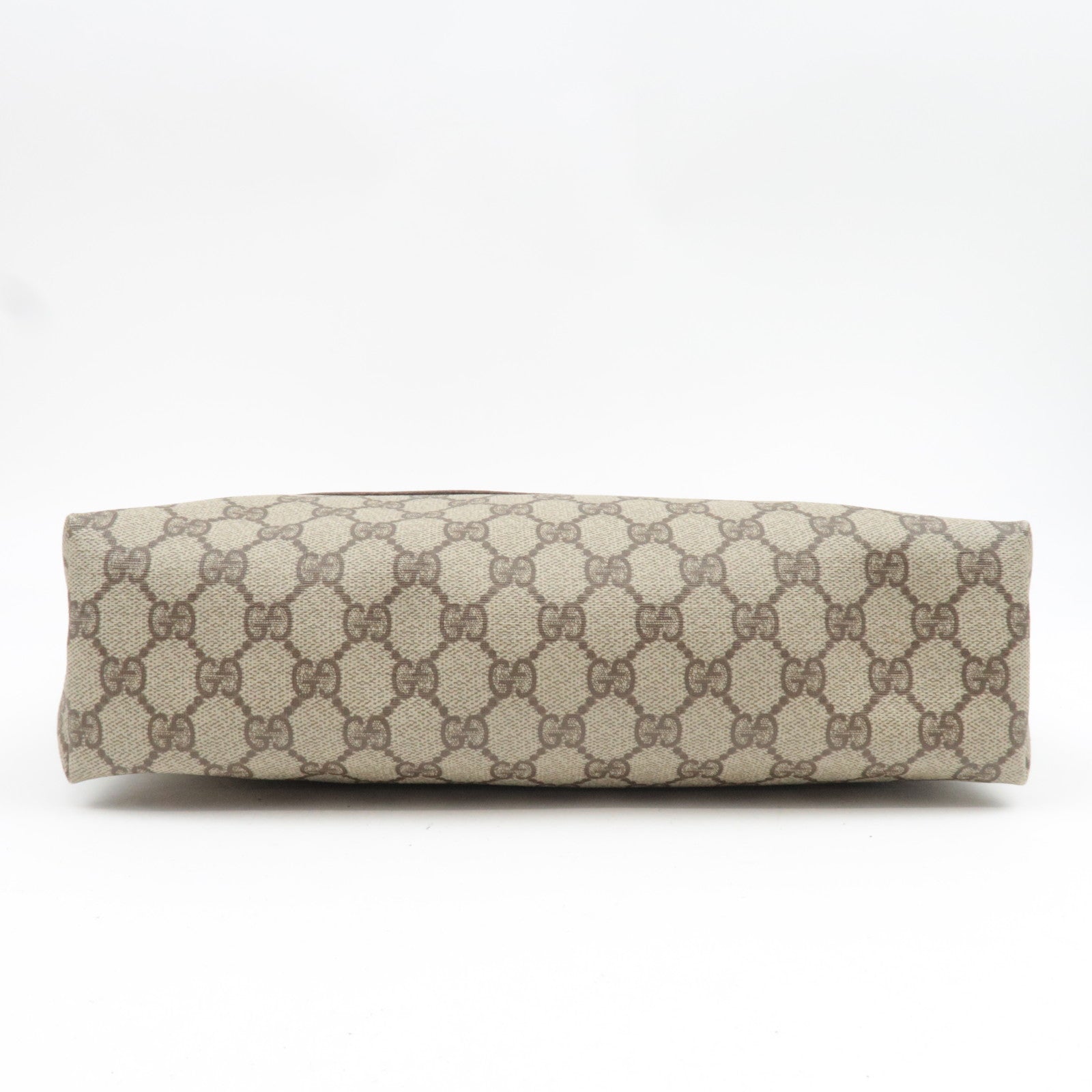 GUCCI Old Gucci Sherry Tote Bag GG Plus Leather Beige Brown 002.39.6487