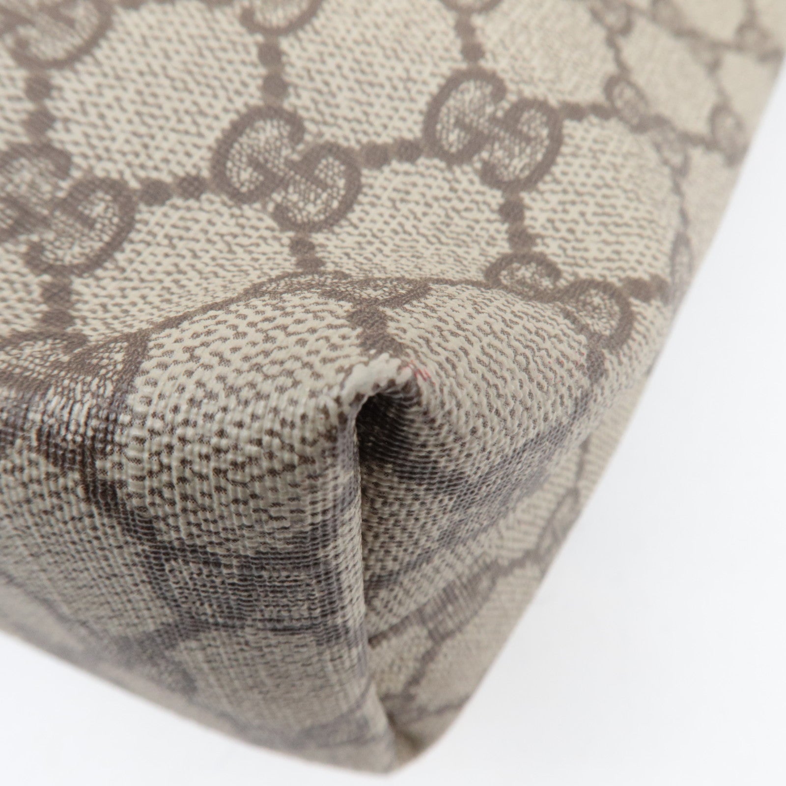 GUCCI Old Gucci Sherry Tote Bag GG Plus Leather Beige Brown 002.39.6487