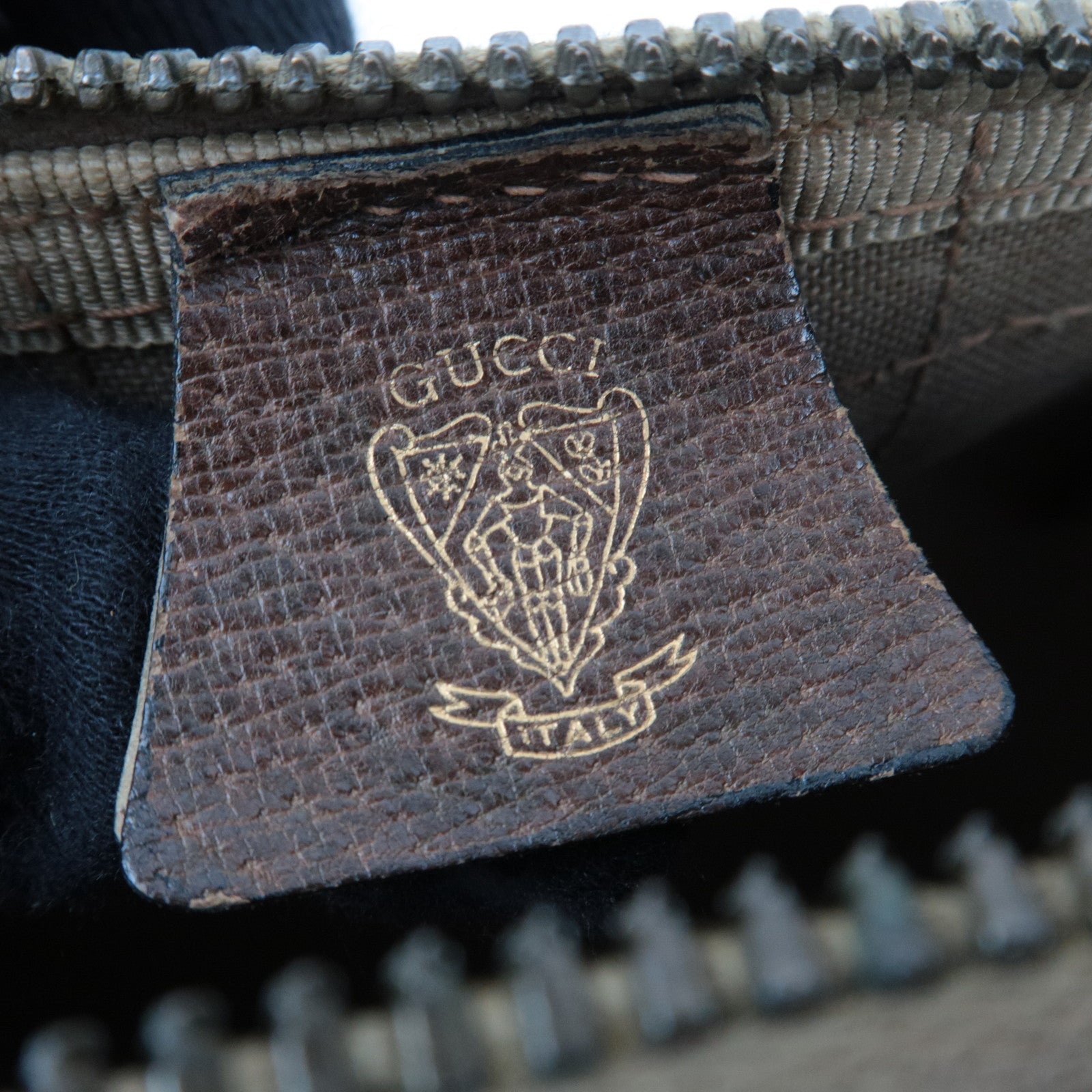 GUCCI Sherry GG Plus Leather Boston Bag Beige Brown 98.56.002.0548