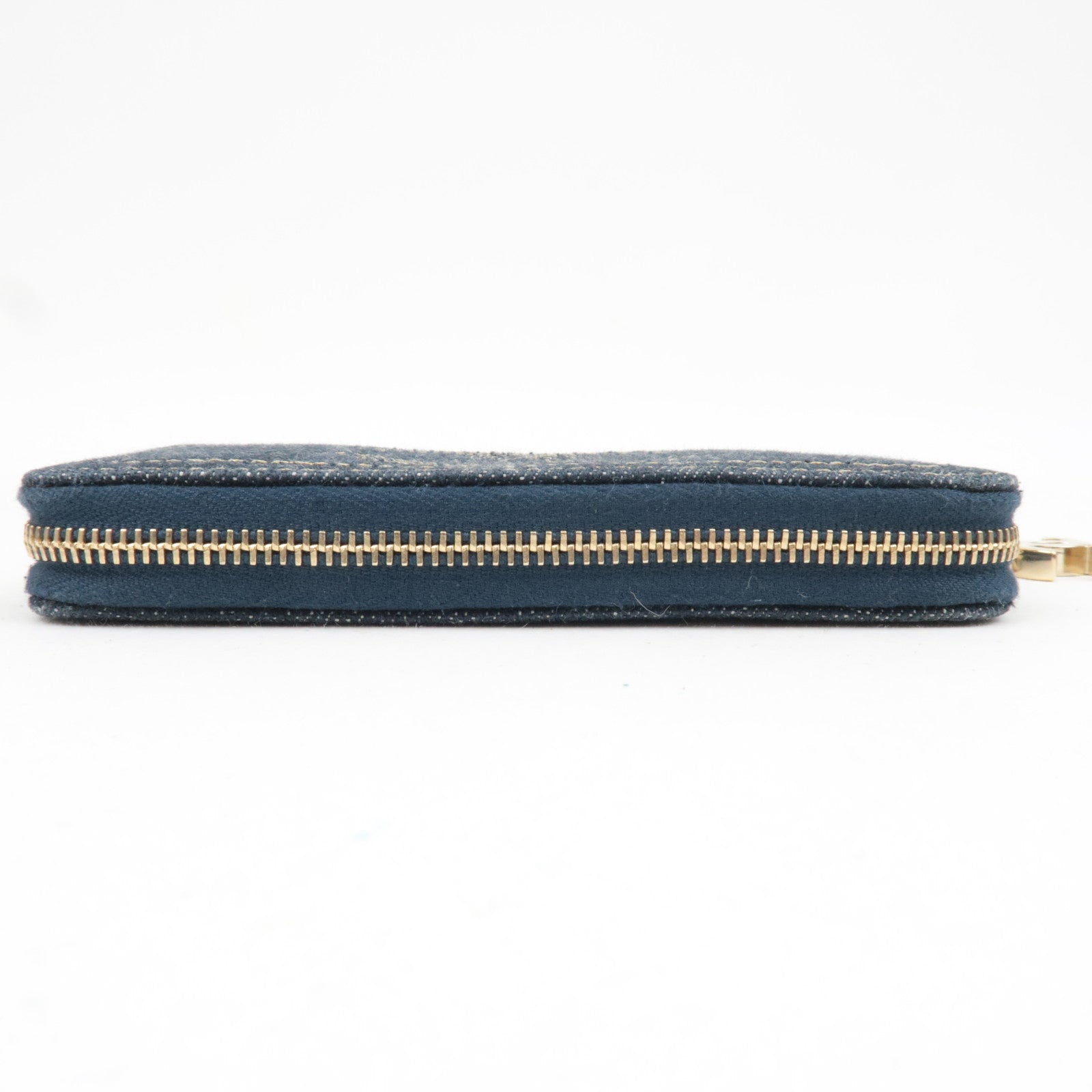 CHANEL Coco Mark Coin Case Wallet Denim Navy 10557674