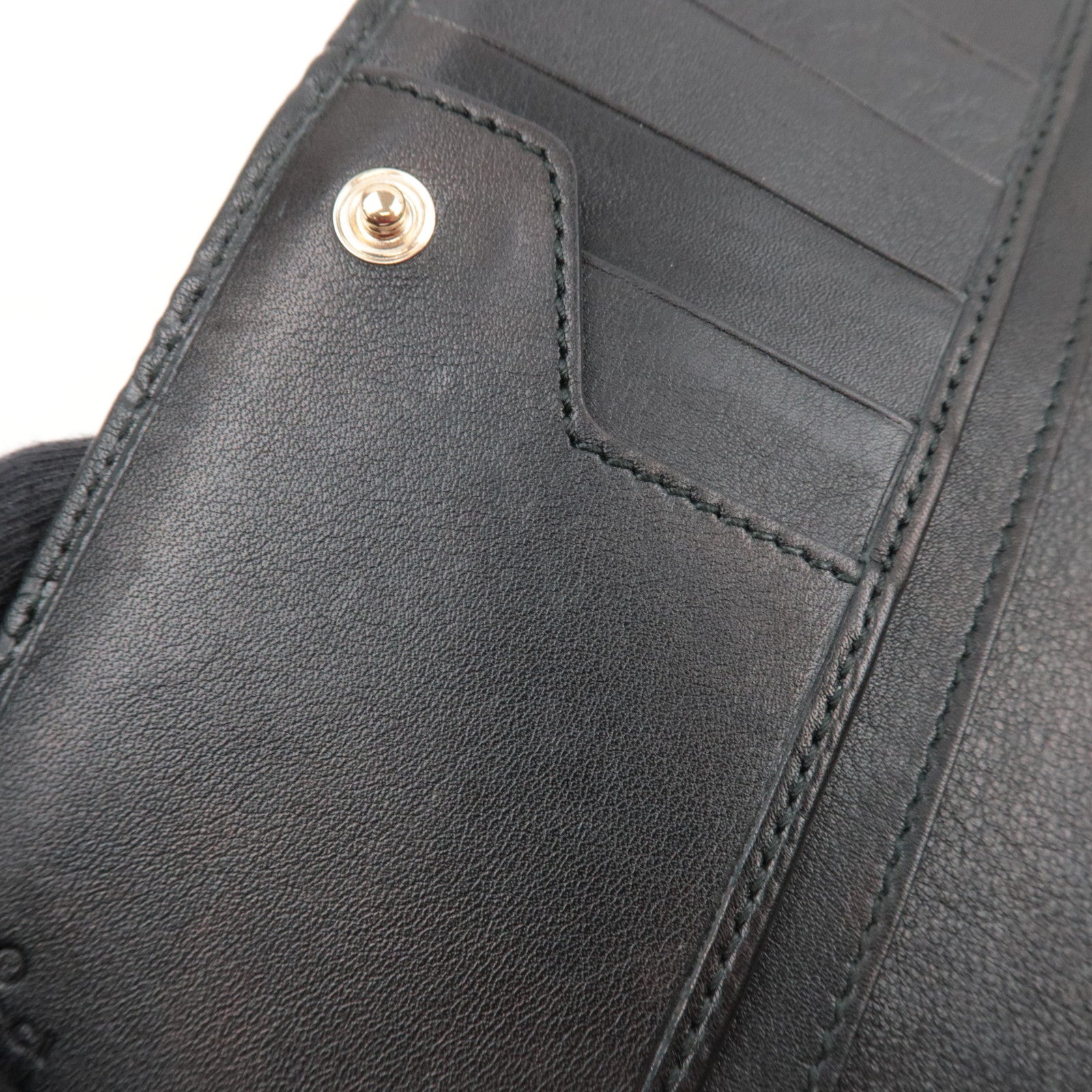 GUCCI Guccissima Bifold Long Wallet Leather Black 244946 *Box