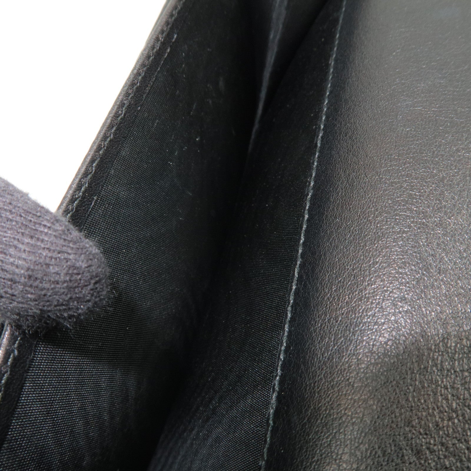 GUCCI Guccissima Bifold Long Wallet Leather Black 244946 *Box