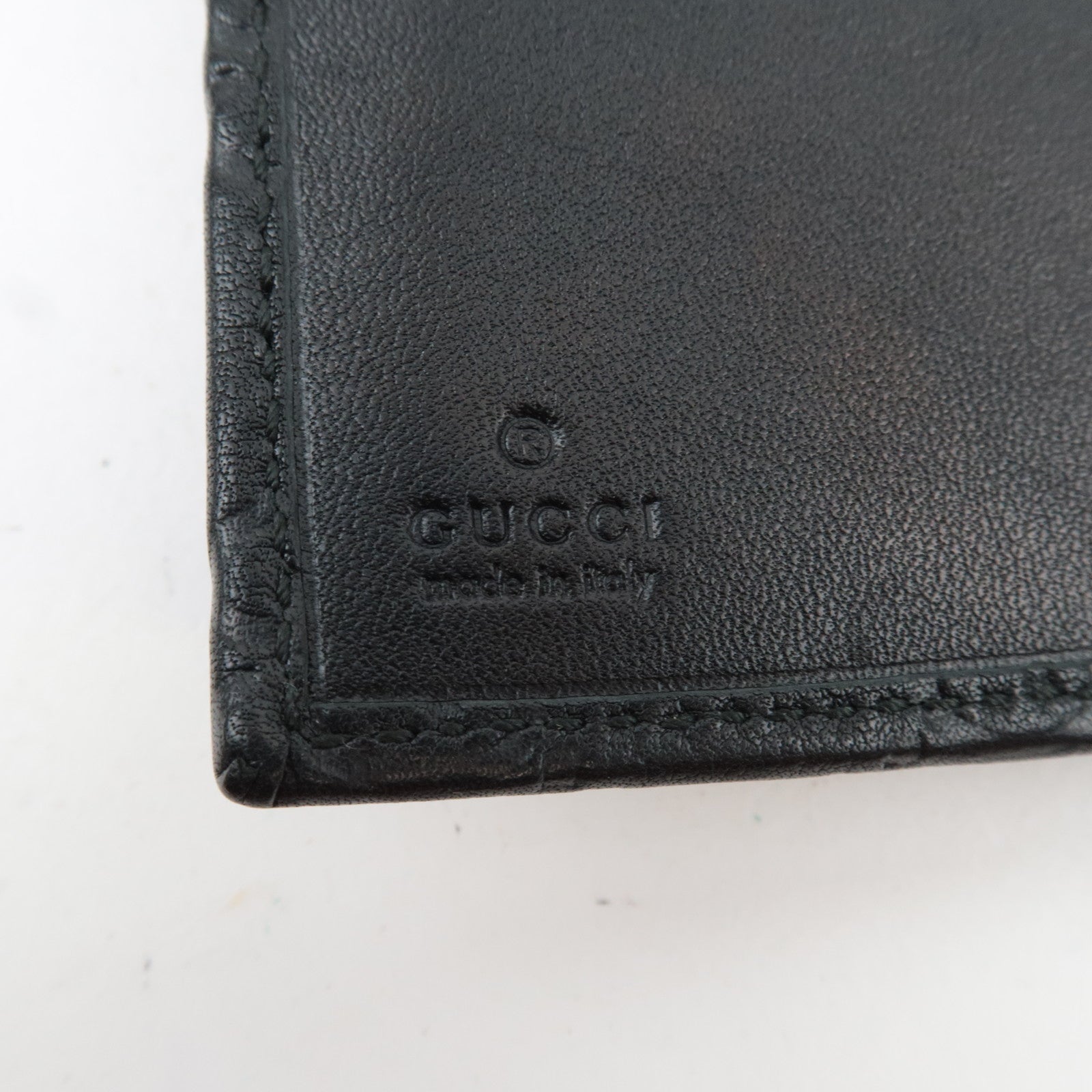 GUCCI Guccissima Bifold Long Wallet Leather Black 244946 *Box