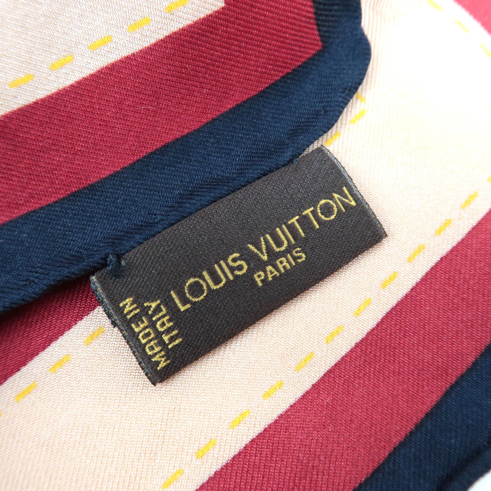 Louis Vuitton Bandana Denim Rayer Trunks & Bags Scarf 100% Silk Navy *Box