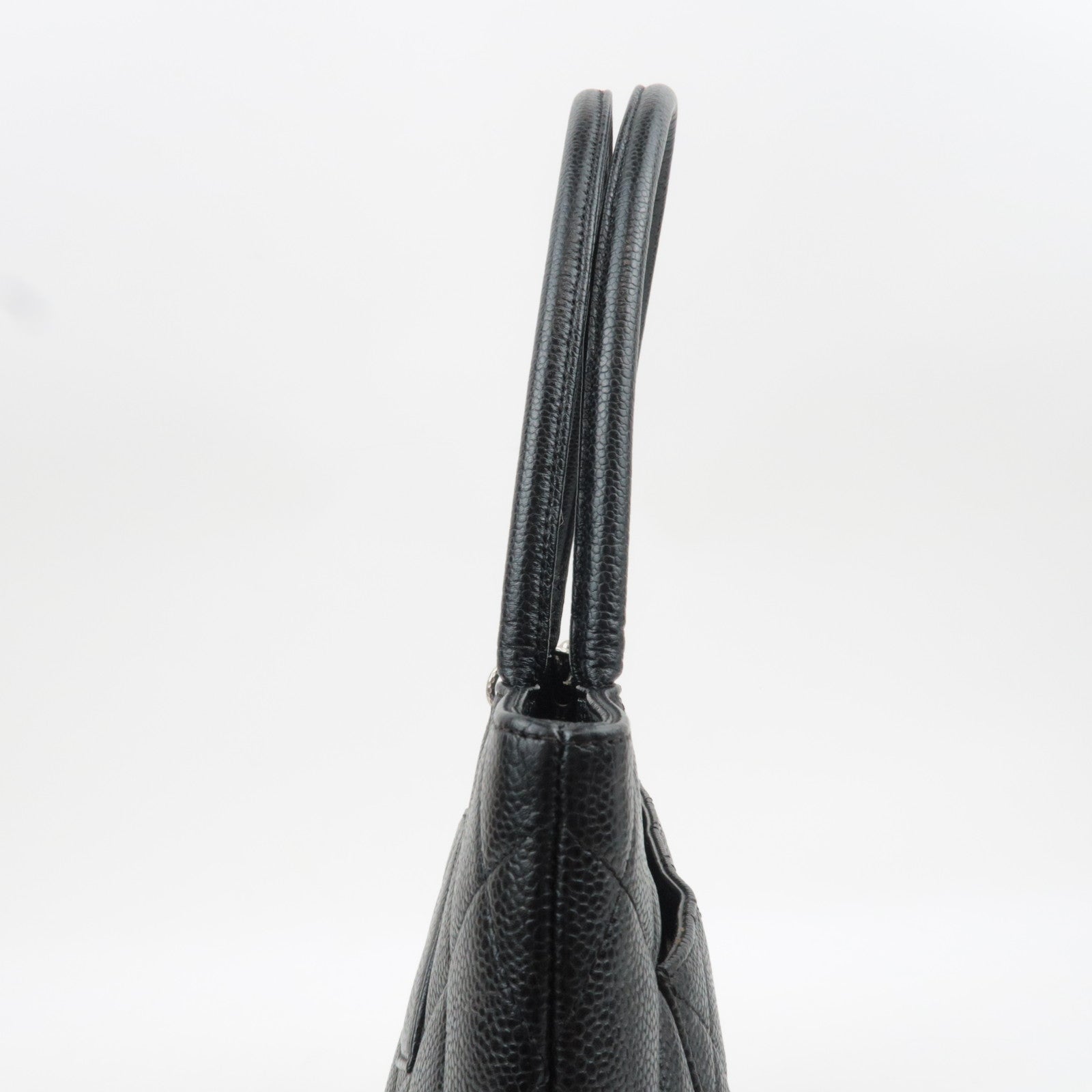 CHANEL Medallion Tote Bag Caviarskin Black Silver HDW A01804 6194866