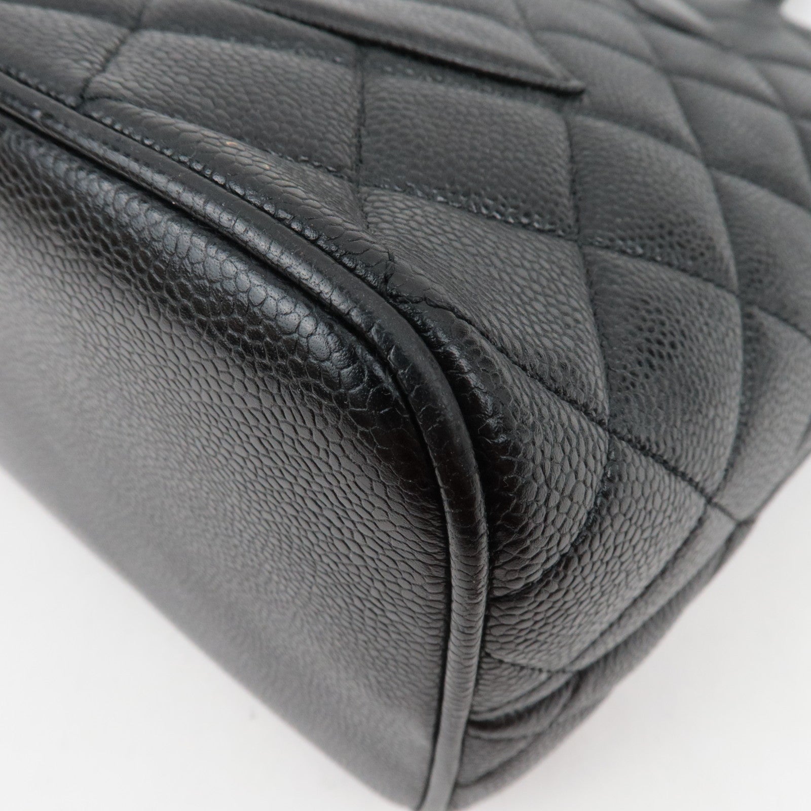 CHANEL Medallion Tote Bag Caviarskin Black Silver HDW A01804 6194866