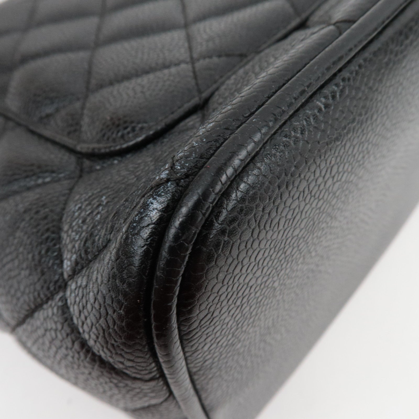 CHANEL Medallion Tote Bag Caviarskin Black Silver HDW A01804 6194866