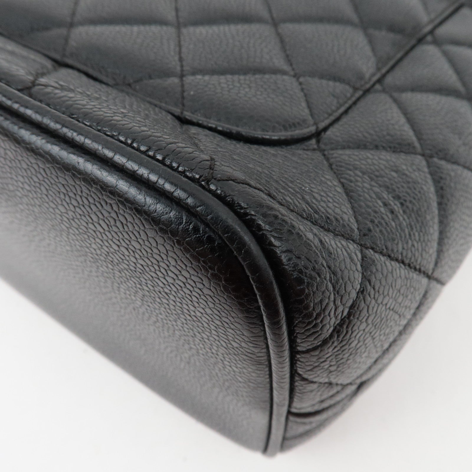 CHANEL Medallion Tote Bag Caviarskin Black Silver HDW A01804 6194866