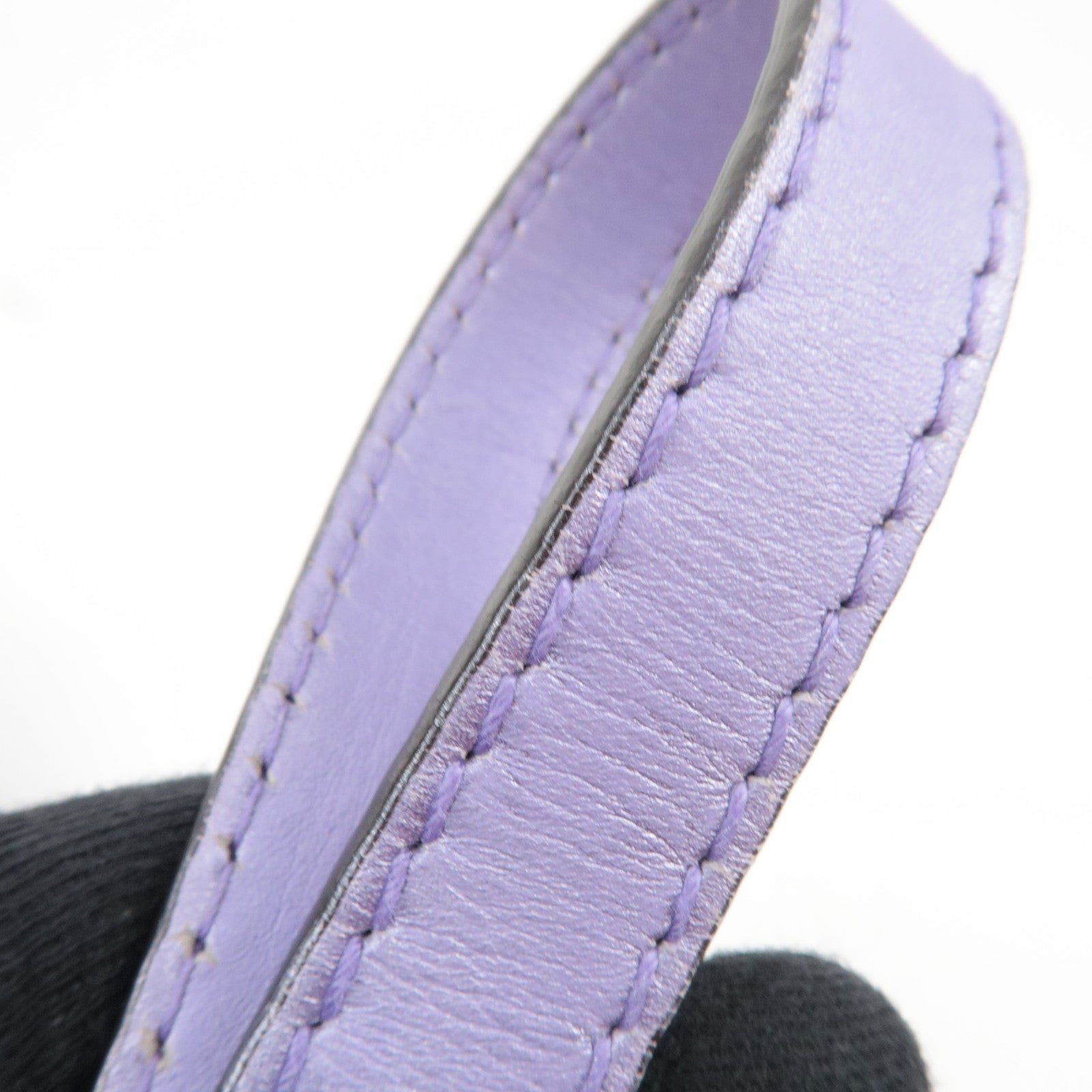 GUCCI Lovely GG Canvas Leather Shoulder Bag Beige Purple 257072