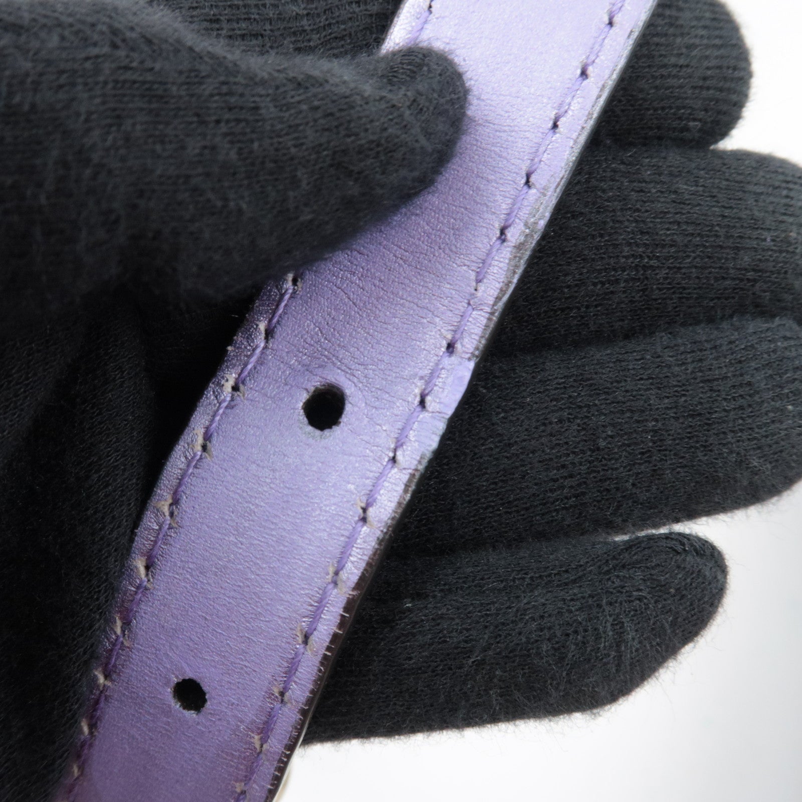 GUCCI Lovely GG Canvas Leather Shoulder Bag Beige Purple 257072