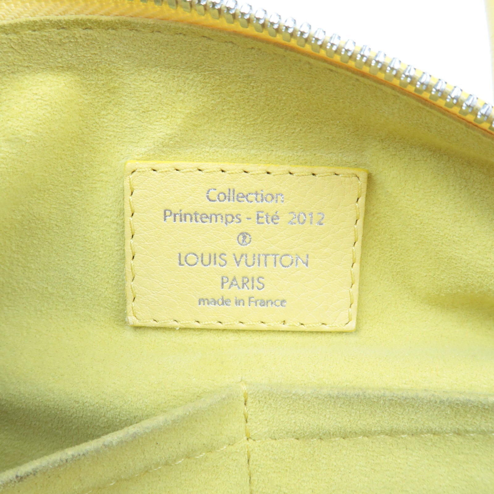 Louis Vuitton Monogram Denim Speedy Round Handbag Jaune M40709 AR0122 *Strap, Key Lock, Clochette