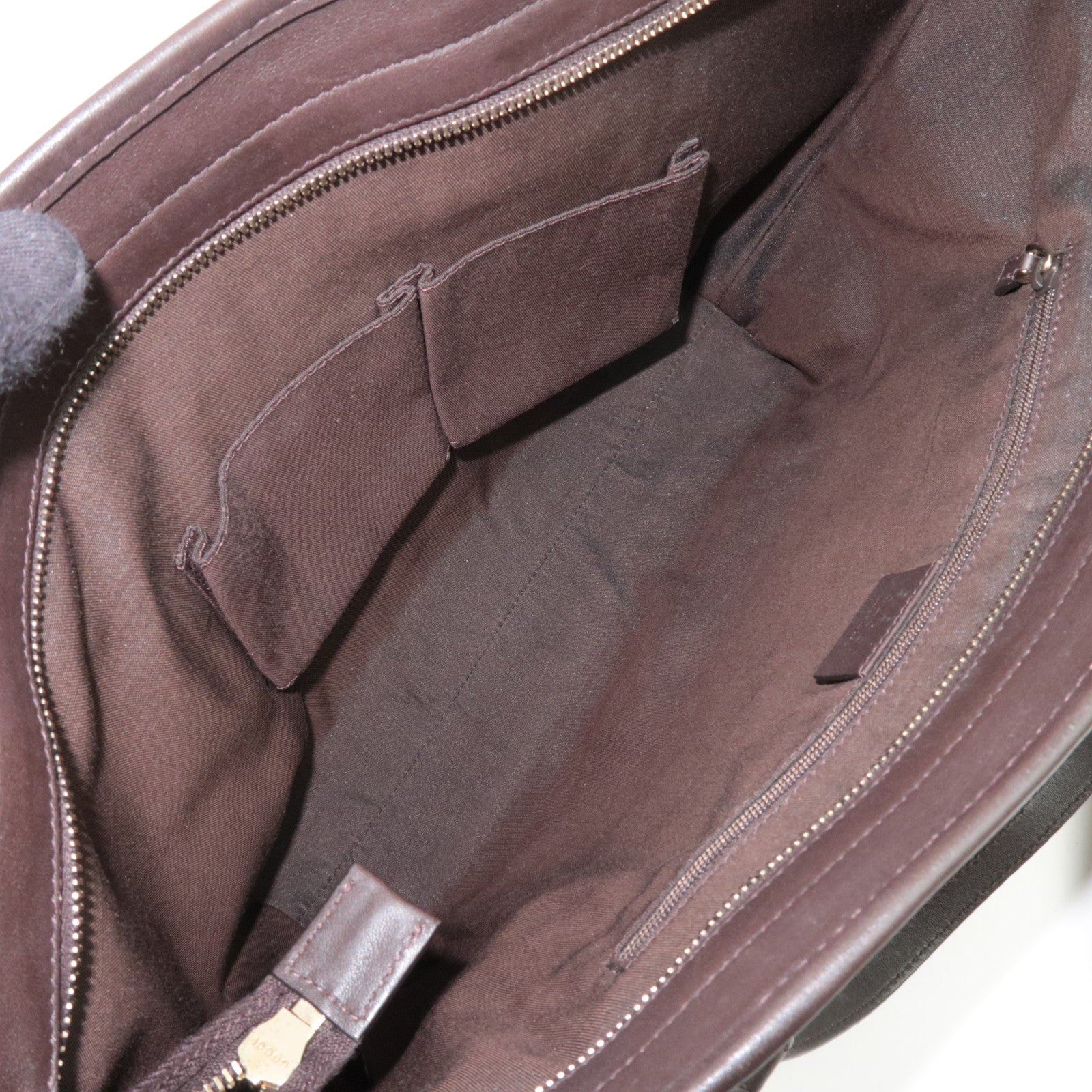 GUCCI 2Way Tote Bag GG Supreme Leather Beige Brown 388929 *Strap