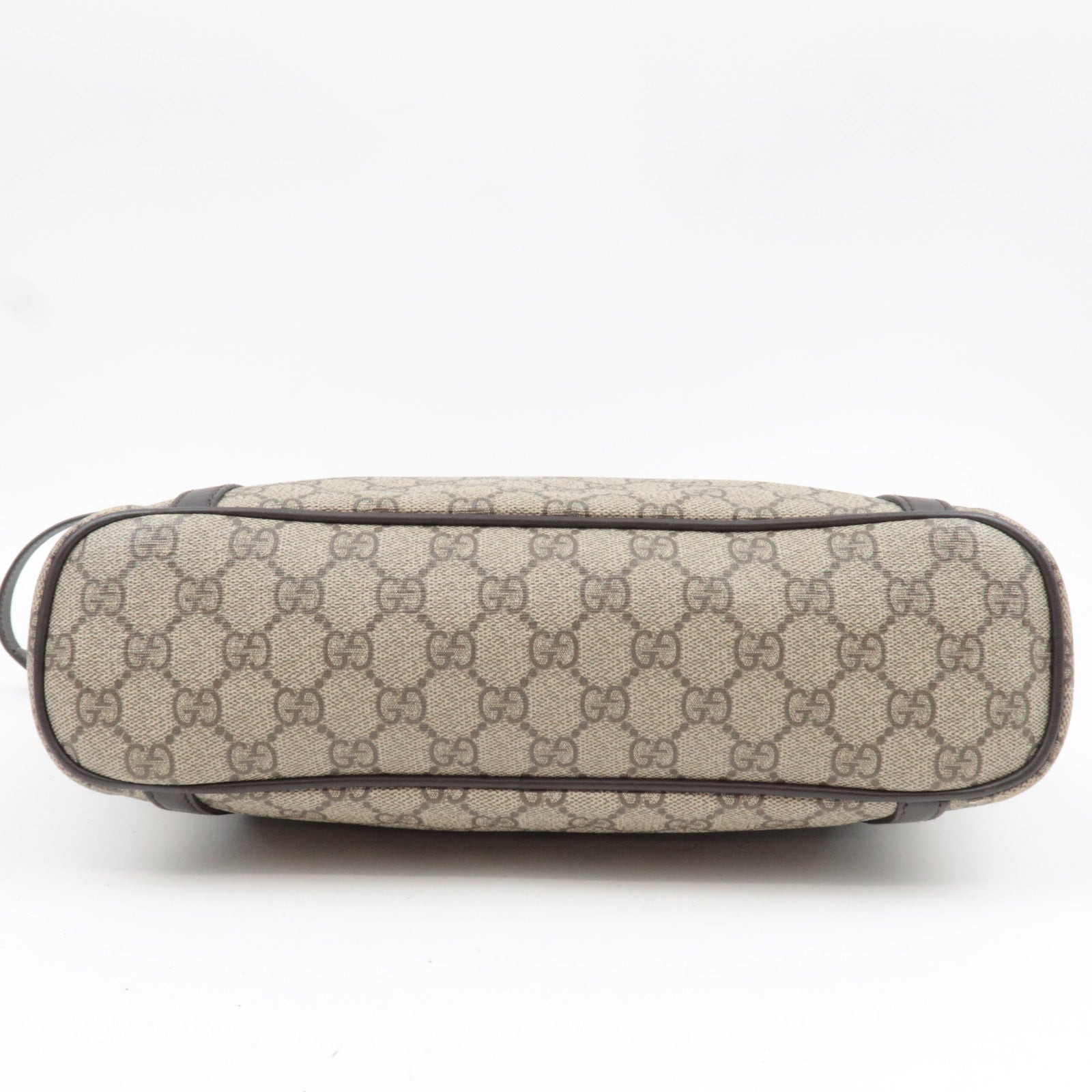 GUCCI 2Way Tote Bag GG Supreme Leather Beige Brown 388929 *Strap