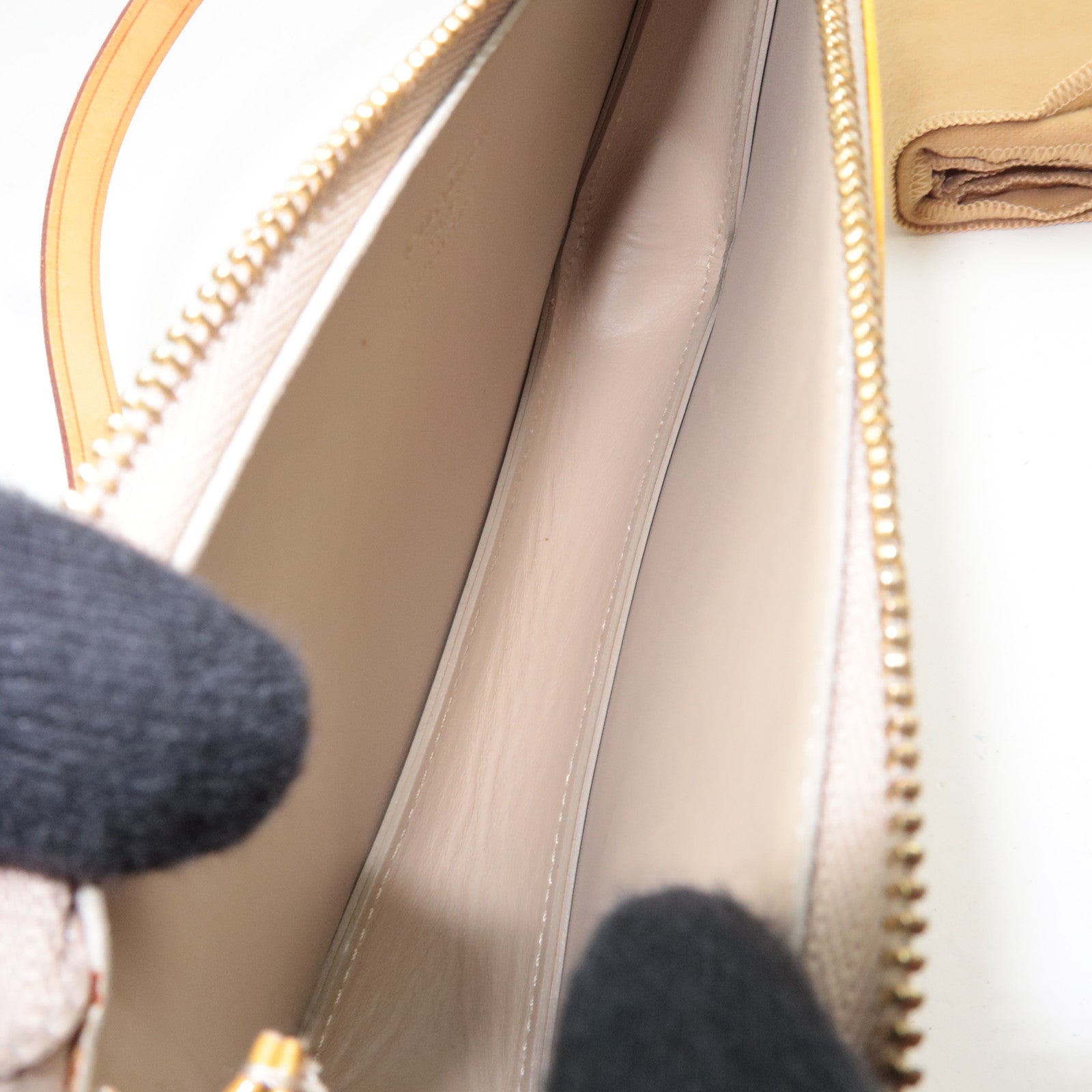 Louis Vuitton Monogram Vernis Lexington Handbag Beige M91010 VI1929 *Dust bag