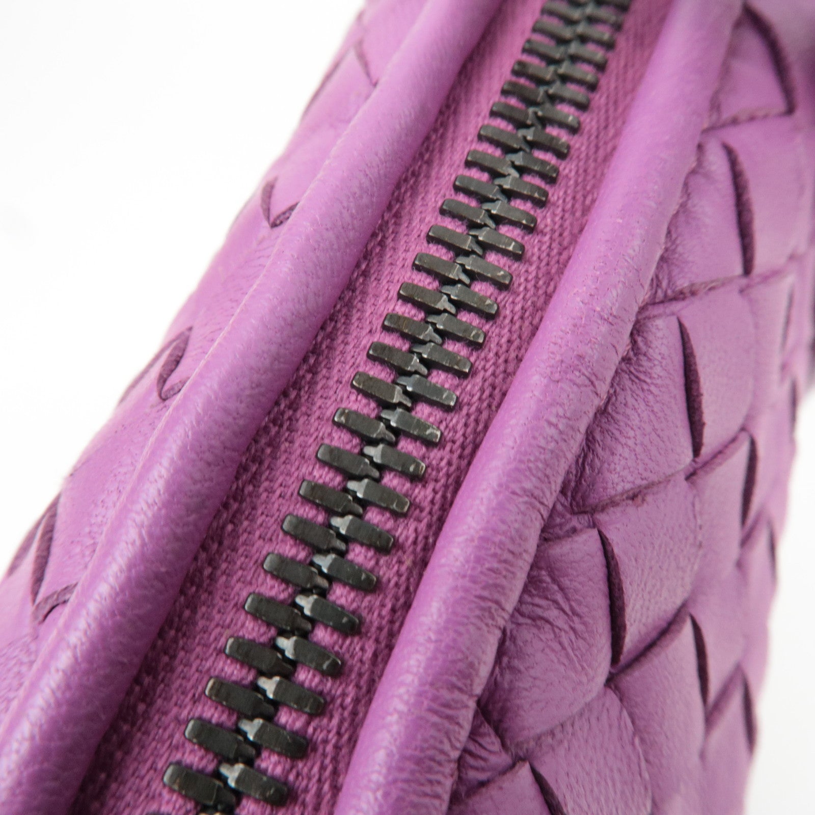 BOTTEGA VENETA Intrecciato Shoulder Bag Leather Purple *Dust bag, Mirror