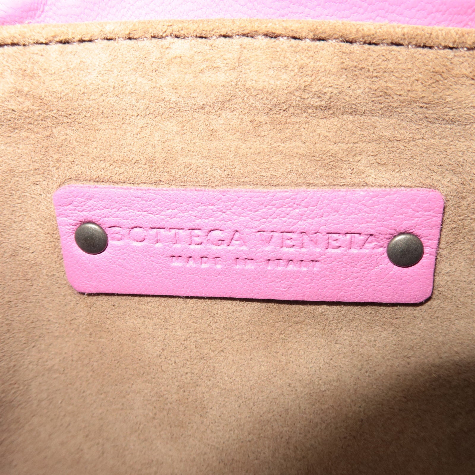 BOTTEGA VENETA Intrecciato Shoulder Bag Leather Purple *Dust bag, Mirror