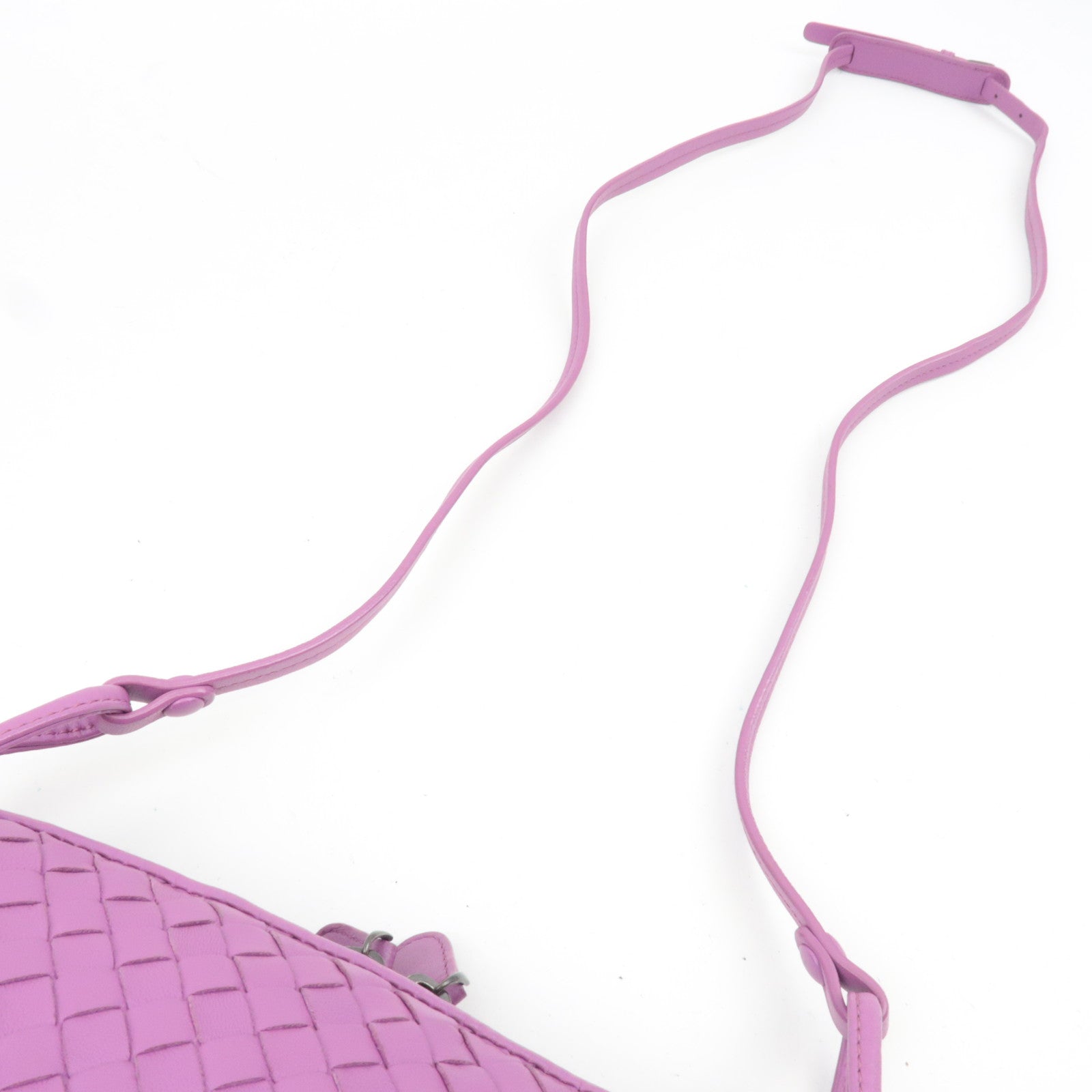 BOTTEGA VENETA Intrecciato Shoulder Bag Leather Purple *Dust bag, Mirror