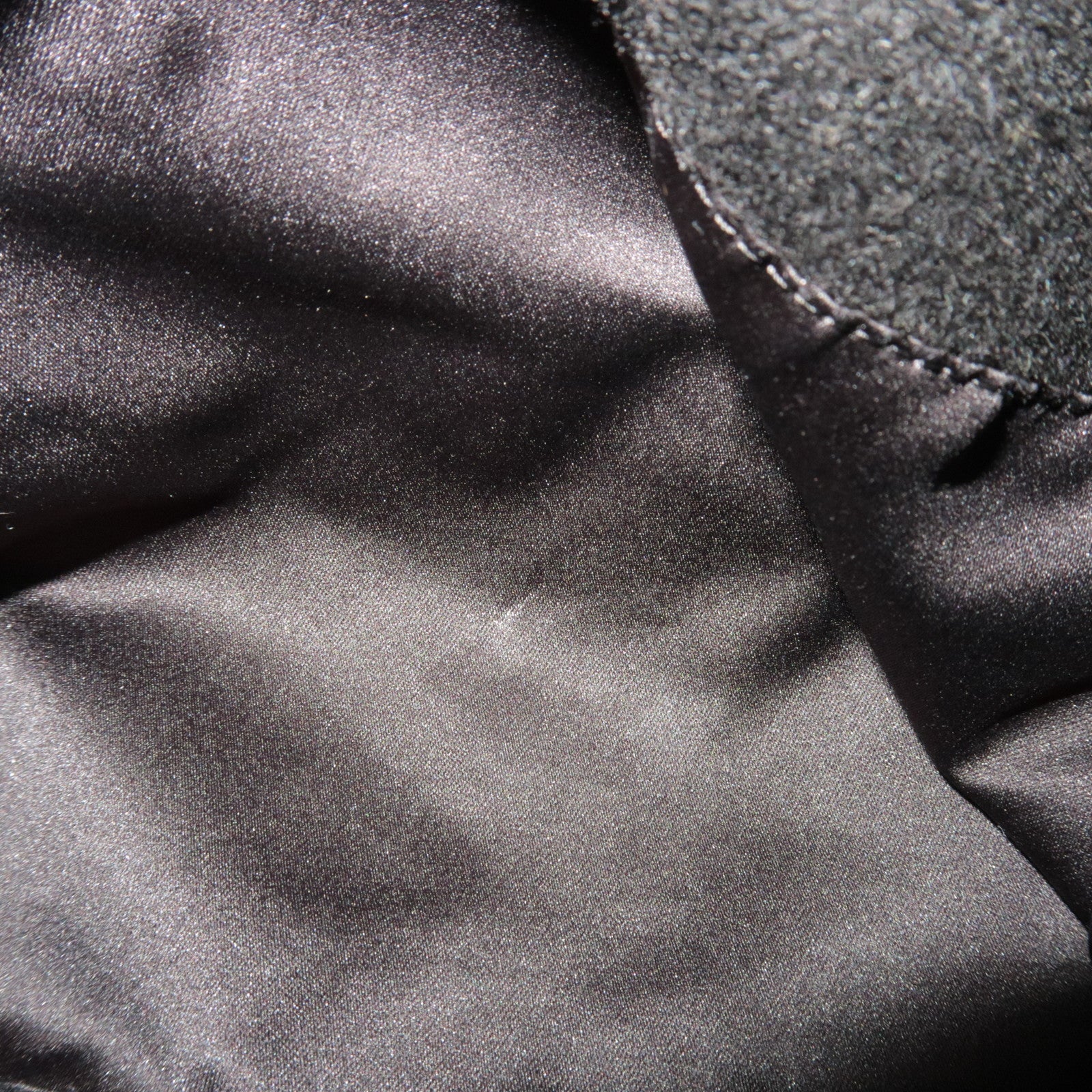 FENDI Mamma Baguette Shoulder Bag Cashmere Leather Black 26325