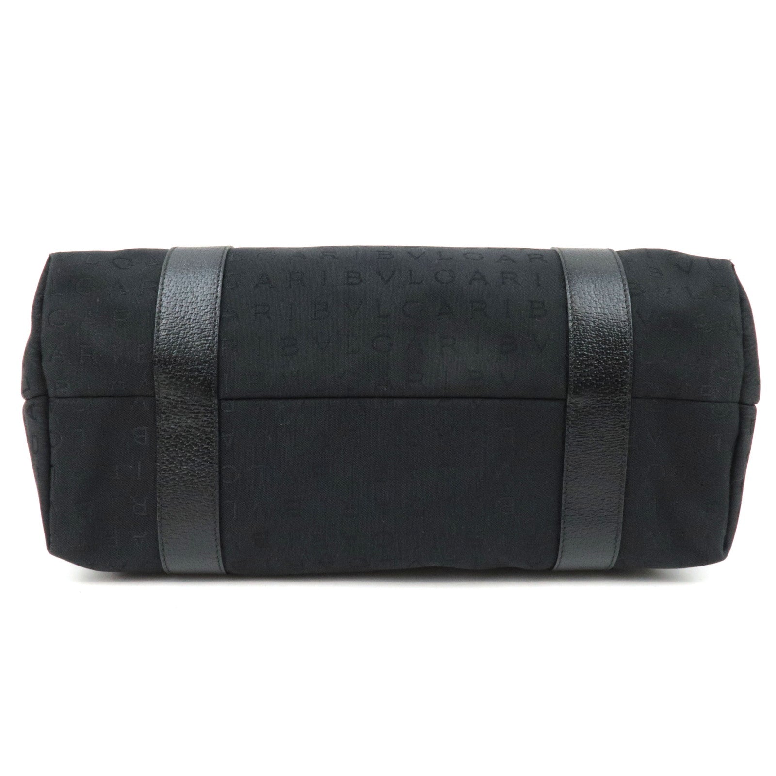 BVLGARI Logomania Tote Bag Canvas Leather Black *Dust bag, Pouch