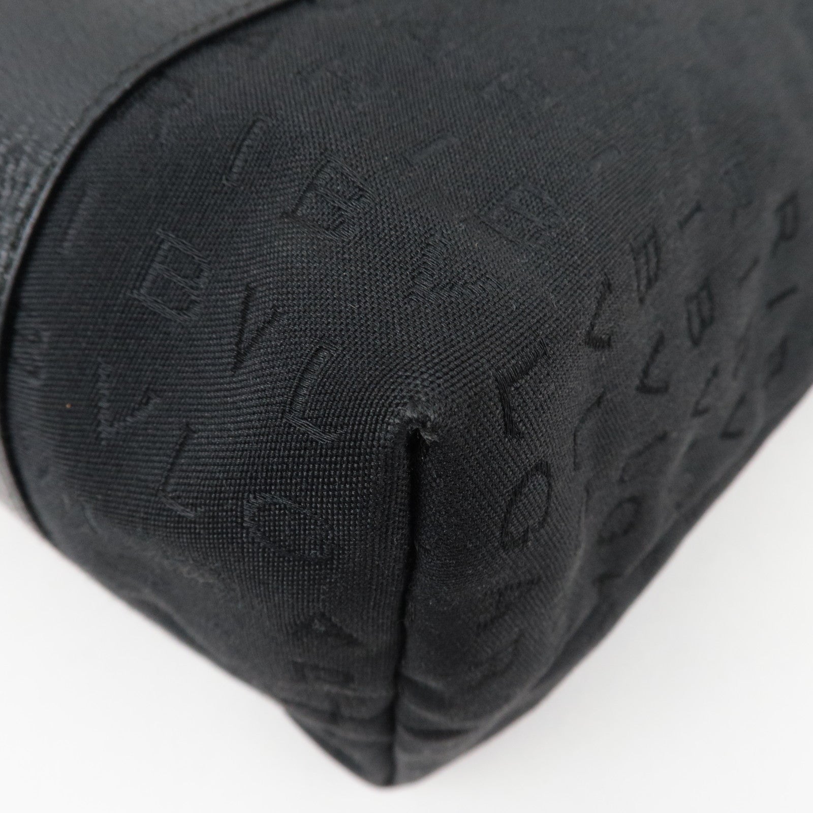 BVLGARI Logomania Tote Bag Canvas Leather Black *Dust bag, Pouch