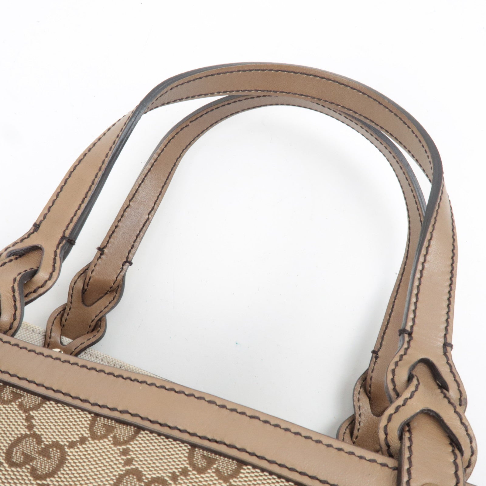 GUCCI Tote Bag GG Canvas Leather Beige Brown 269878 *Dust bag, Pouch