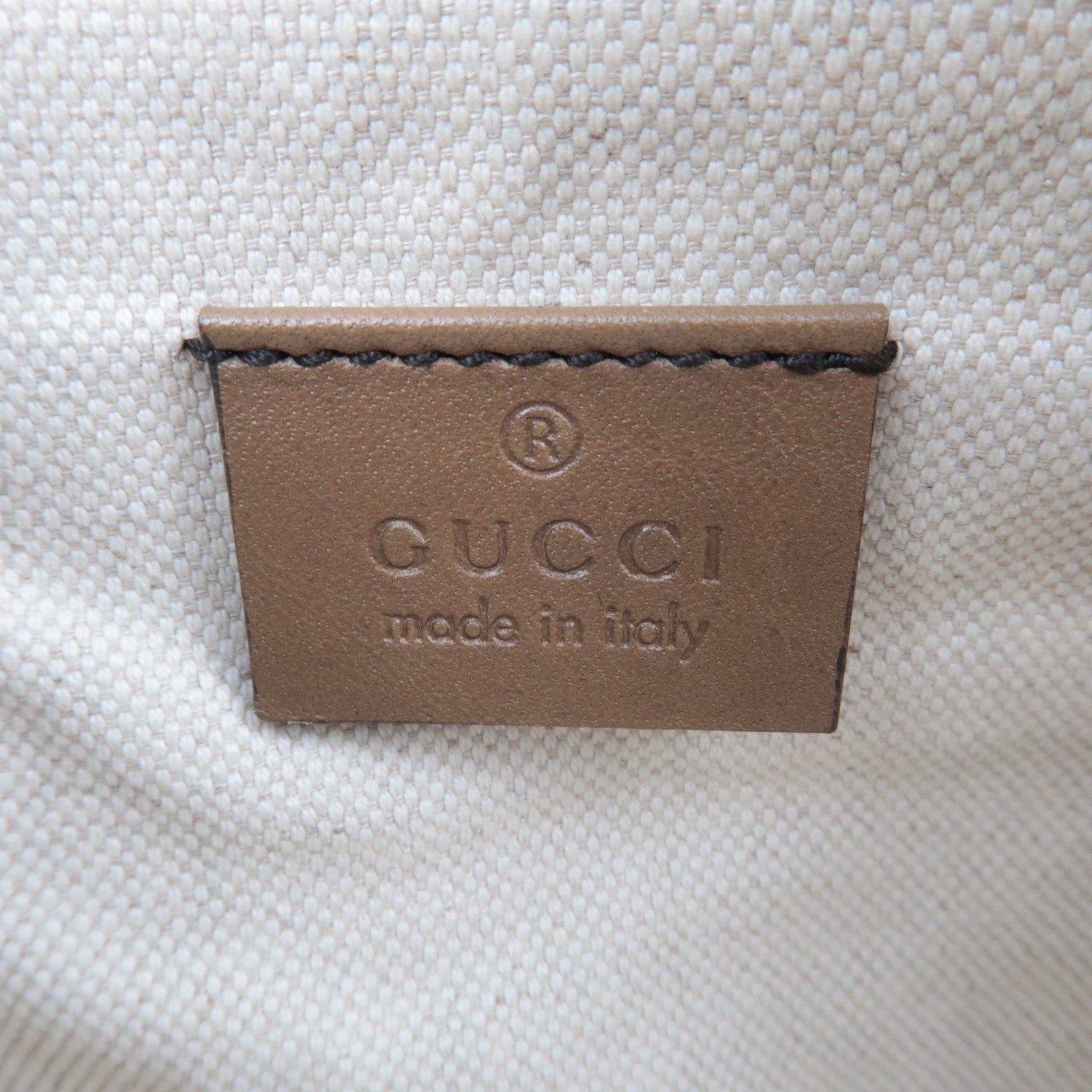 GUCCI Tote Bag GG Canvas Leather Beige Brown 269878 *Dust bag, Pouch