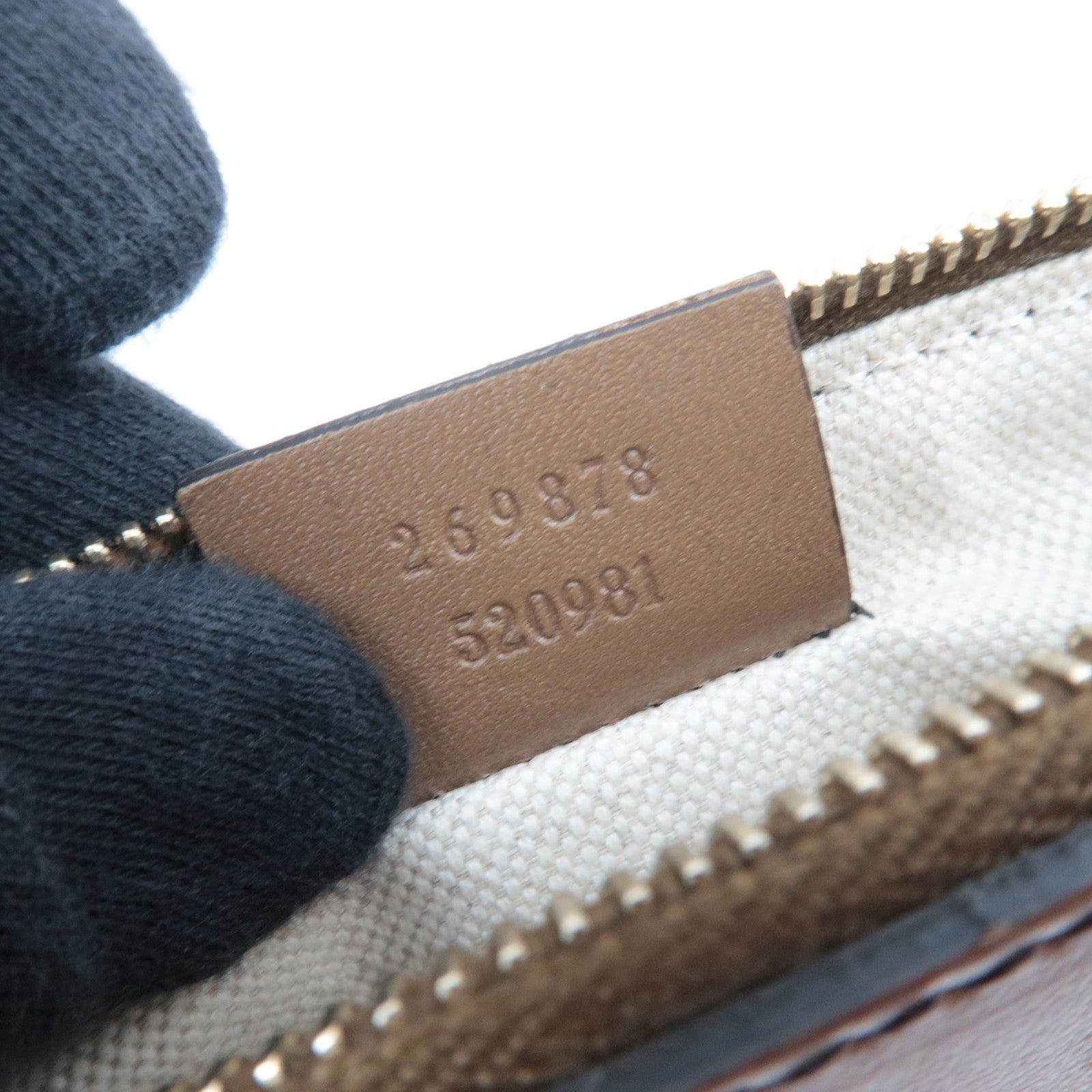 GUCCI Tote Bag GG Canvas Leather Beige Brown 269878 *Dust bag, Pouch