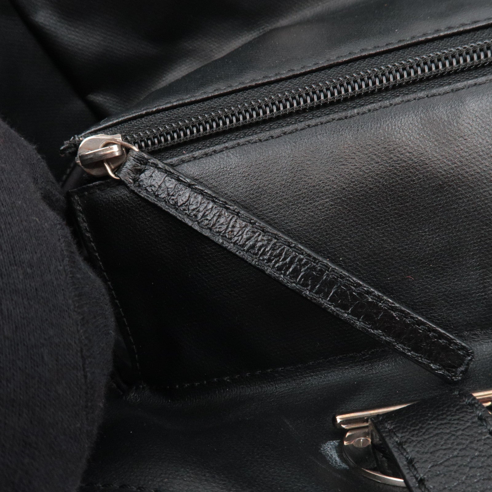 CHANEL Paris Biarritz Tote Bag MM Coated Canvas Leather Black Silver HDW 12195960