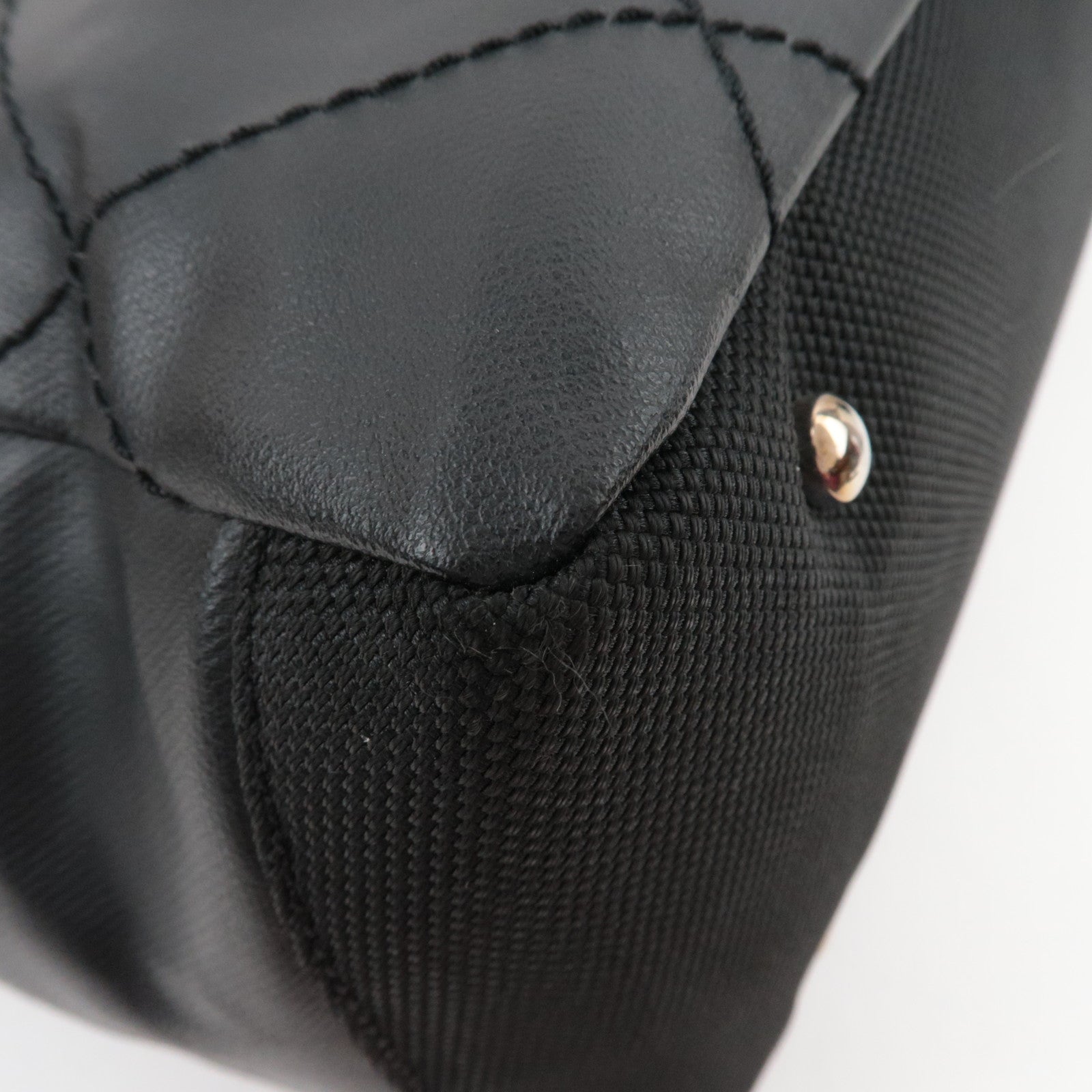 CHANEL Paris Biarritz Tote Bag MM Coated Canvas Leather Black Silver HDW 12195960