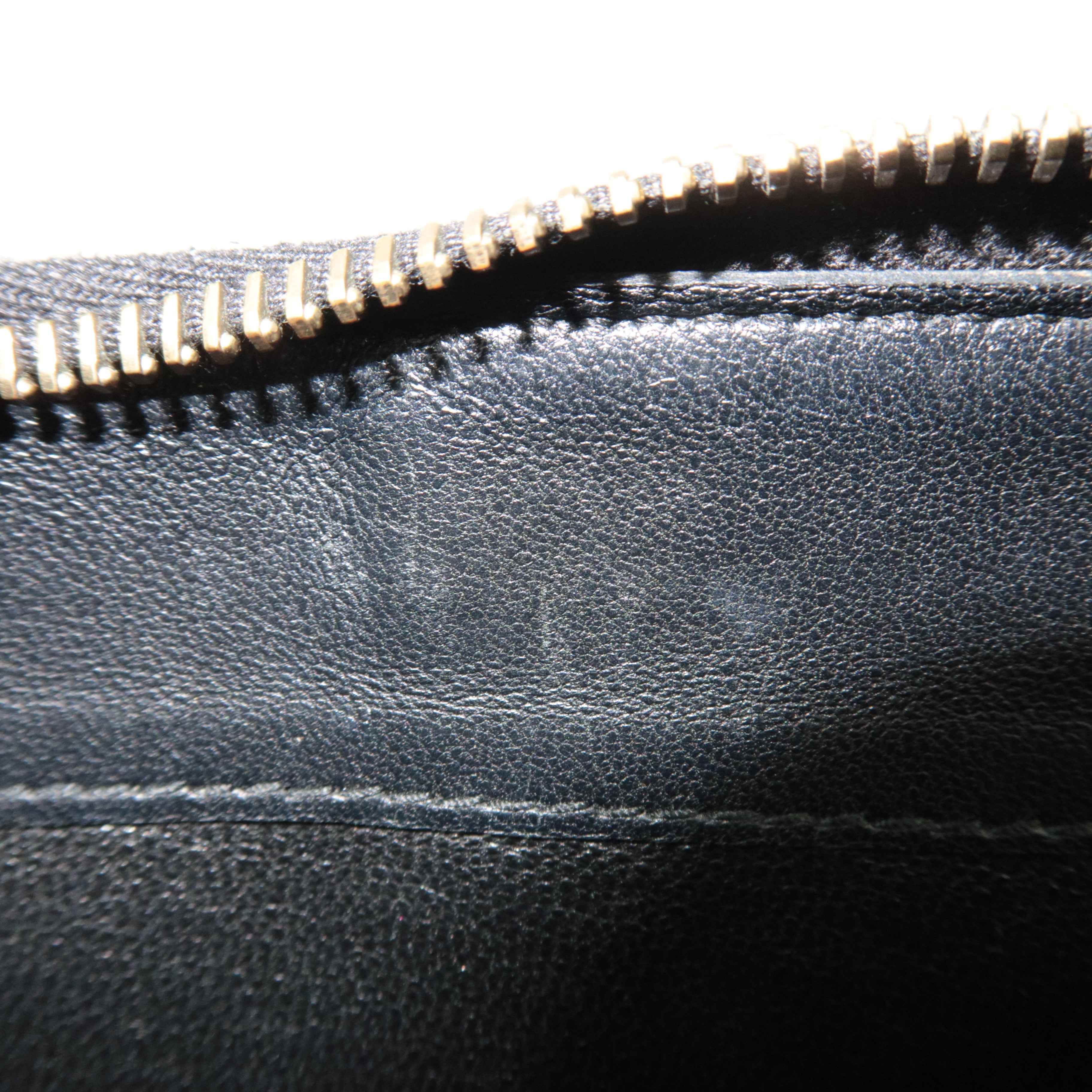 BOTTEGA VENETA Intrecciato Leather Round Zipper Long Wallet Black 114076 *Box