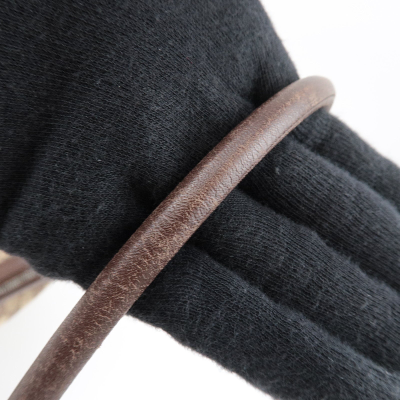 GUCCI Shoulder Bag GG Canvas Leather Beige Brown 01234