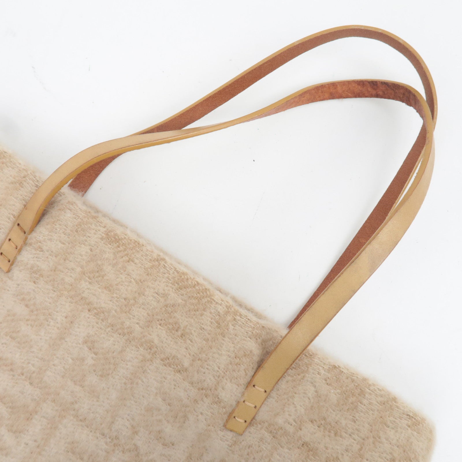 FENDI Zucca Wool Leather Tote Bag Beige *Dust bag