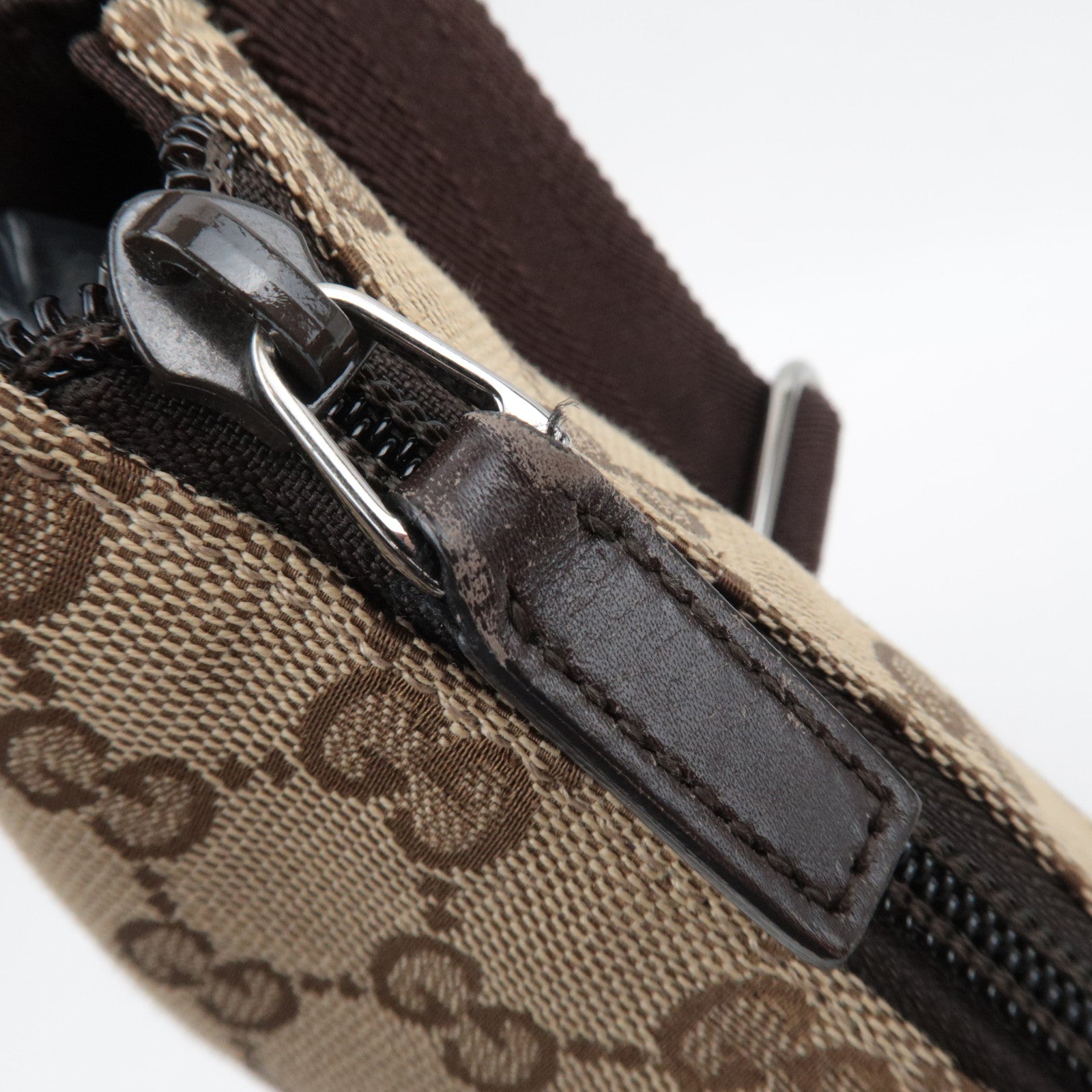 GUCCI Shoulder Bag GG Canvas Leather Beige Brown 145857 *Dust bag