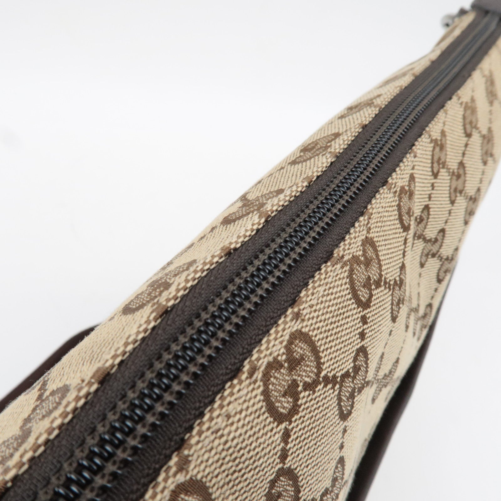 GUCCI Shoulder Bag GG Canvas Leather Beige Brown 145857 *Dust bag