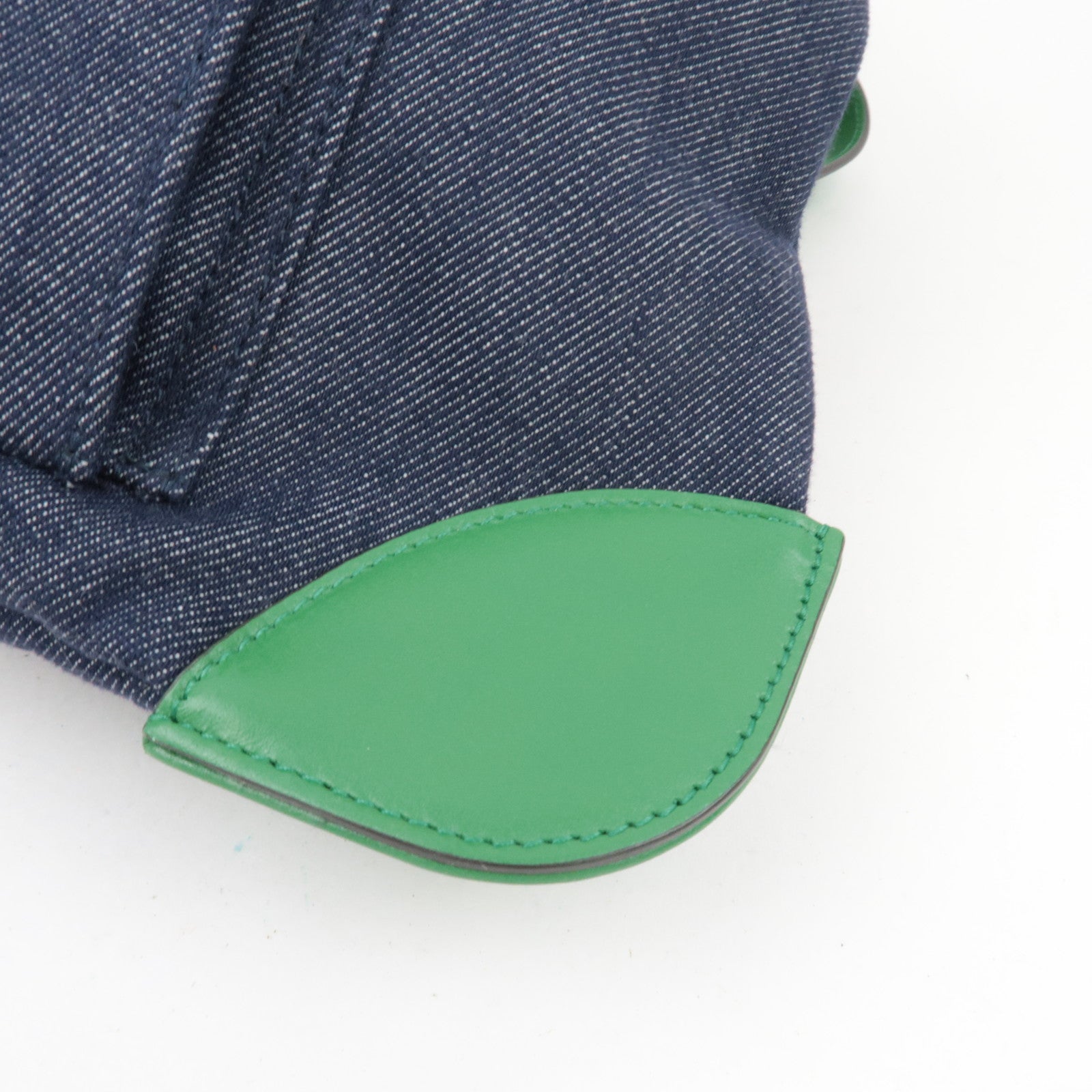 GUCCI Children's Backpack Denim Leather Navy Green Yellow 705169 *Dust bag