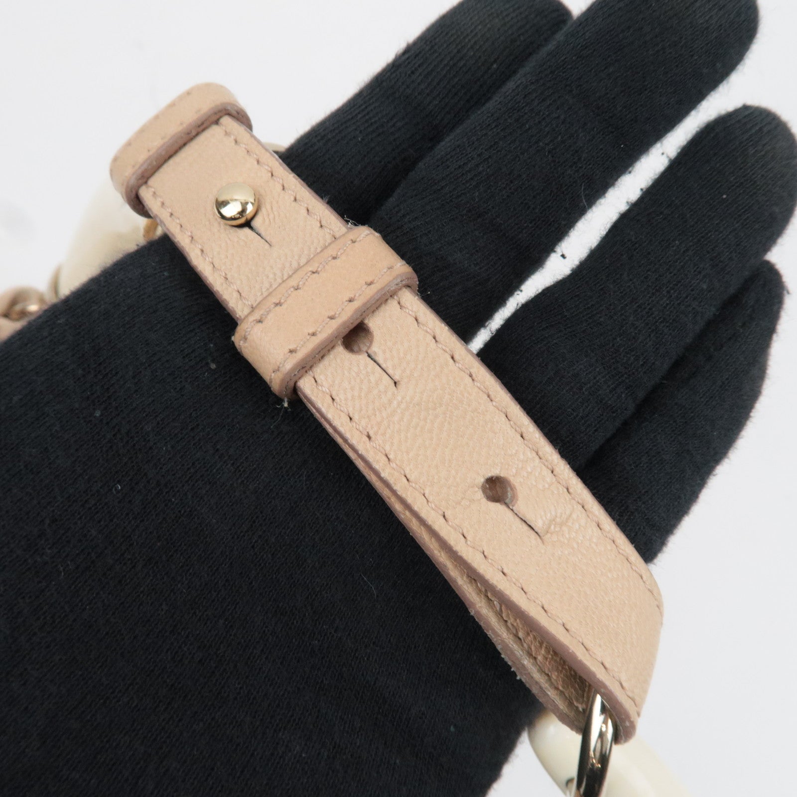 SAINT LAURENT YSL Saint Tropez Leather Shoulder Bag Beige 129132