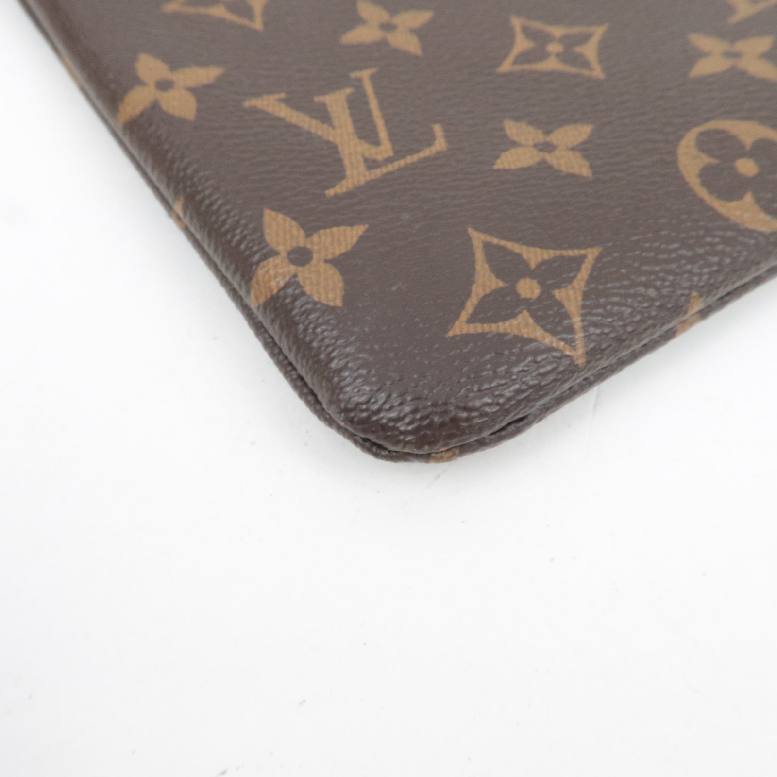 Louis Vuitton Monogram Macassar Daily Pouch Clutch Bag Noir M62048 TN0159 *Dust bag