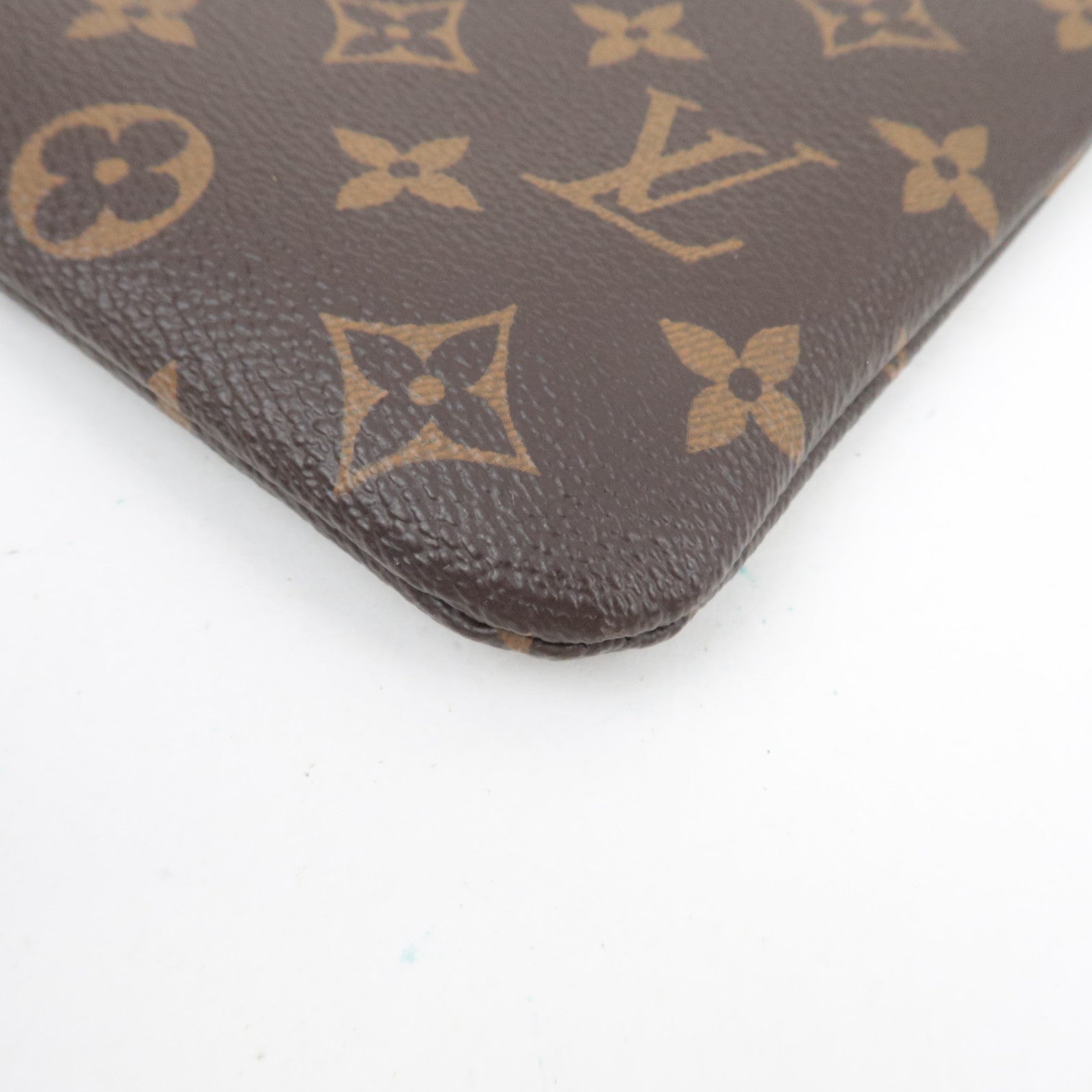 Louis Vuitton Monogram Macassar Daily Pouch Clutch Bag Noir M62048 TN0159 *Dust bag