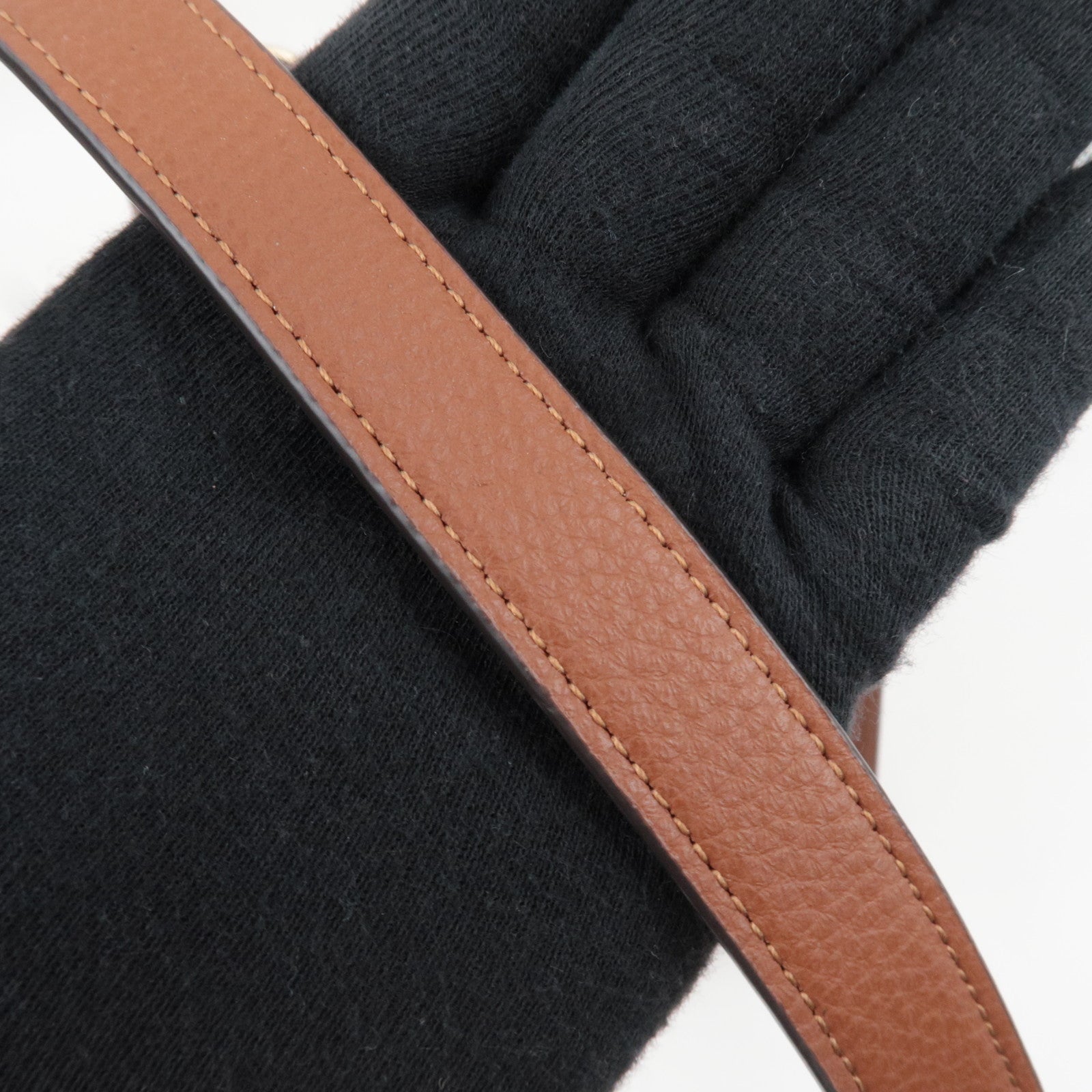 COACH 2Way Leather Shoulder Bag Brown 91122 *Strap