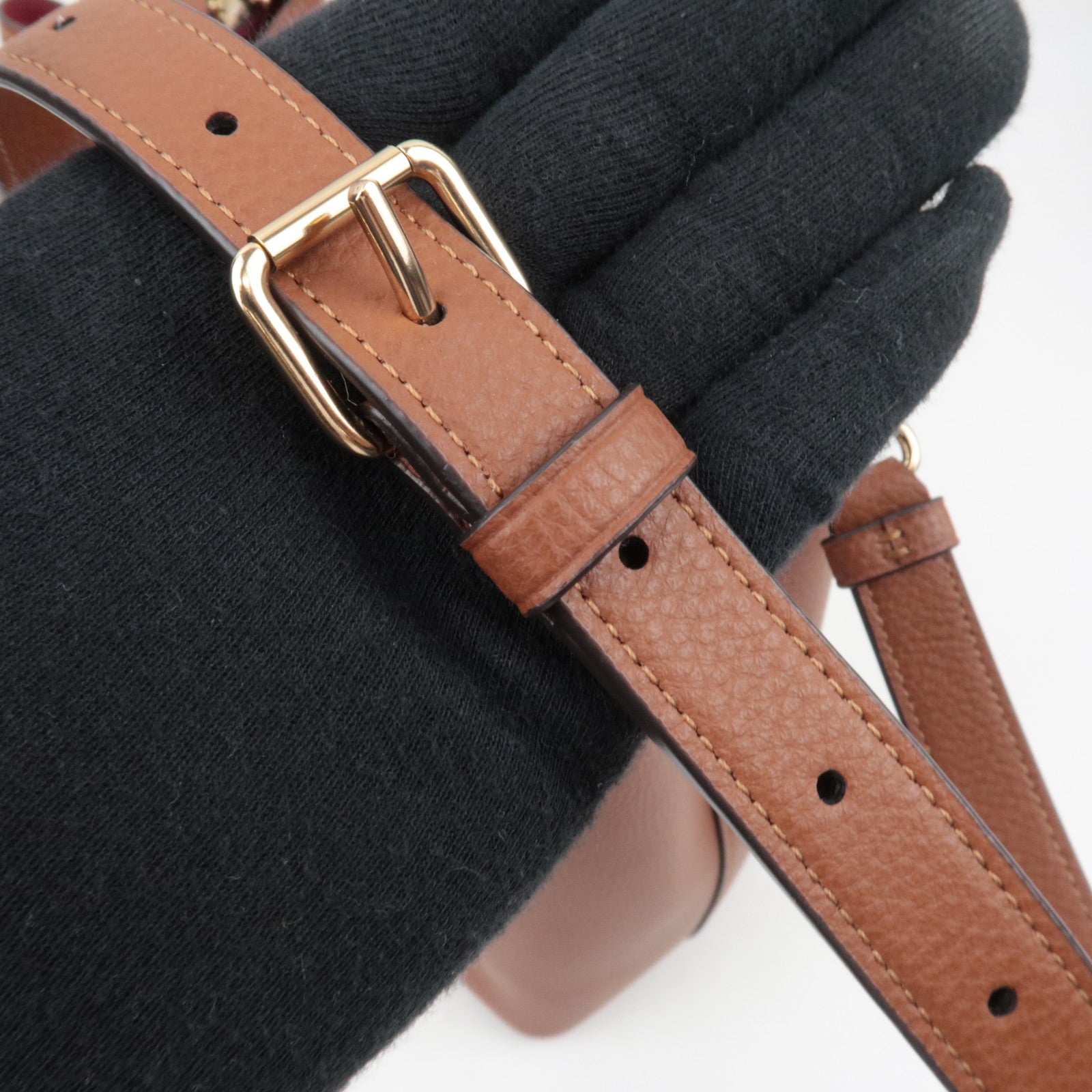 COACH 2Way Leather Shoulder Bag Brown 91122 *Strap