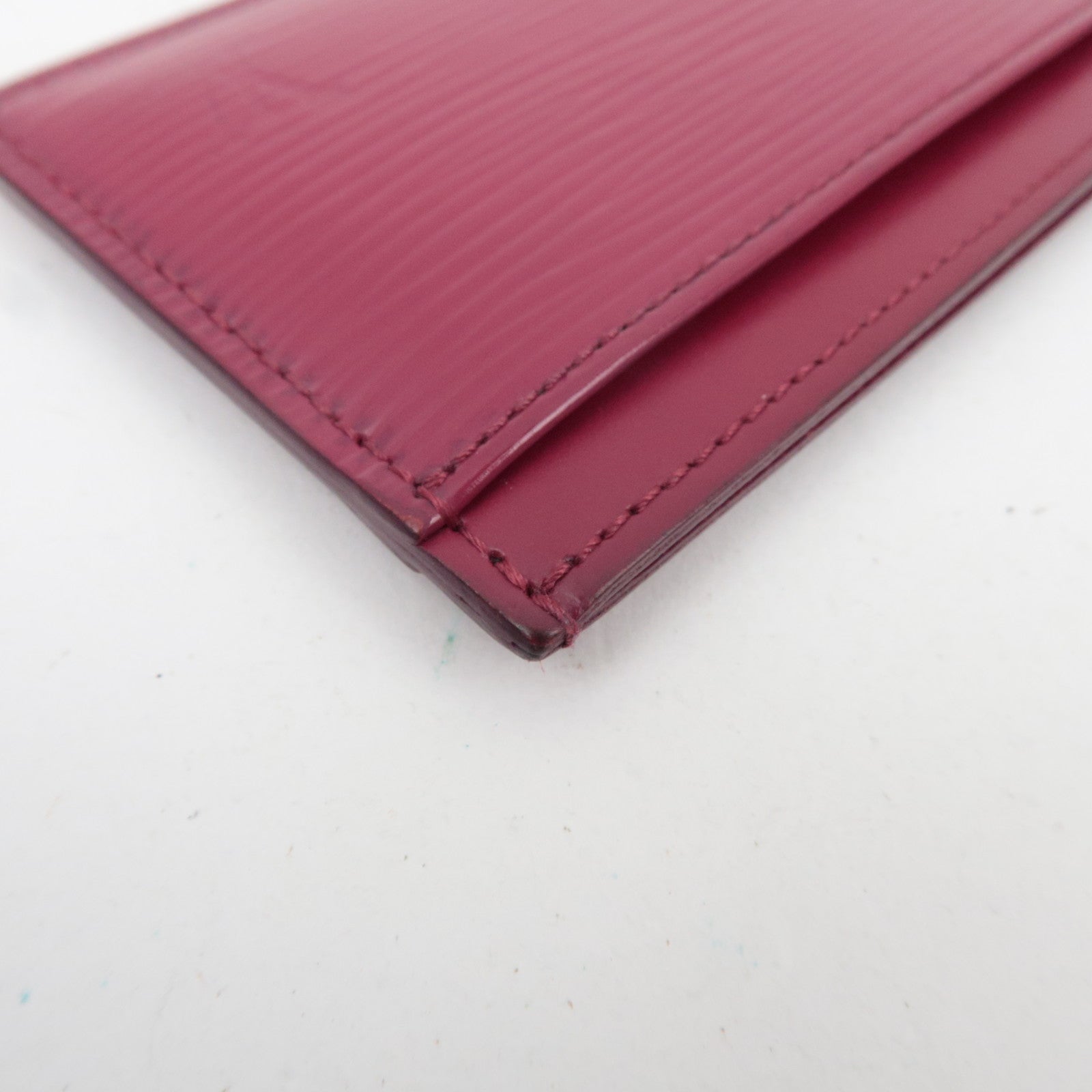 Louis Vuitton Epi Porte Cartes Simple Card Case Fuchsia M60327 CA0154 *Box, Dust bag