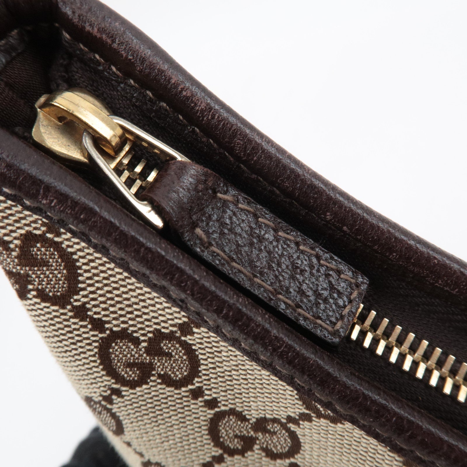 GUCCI Abby Shoulder Bag GG Canvas Leather Beige Brown 130738 *Dust bag